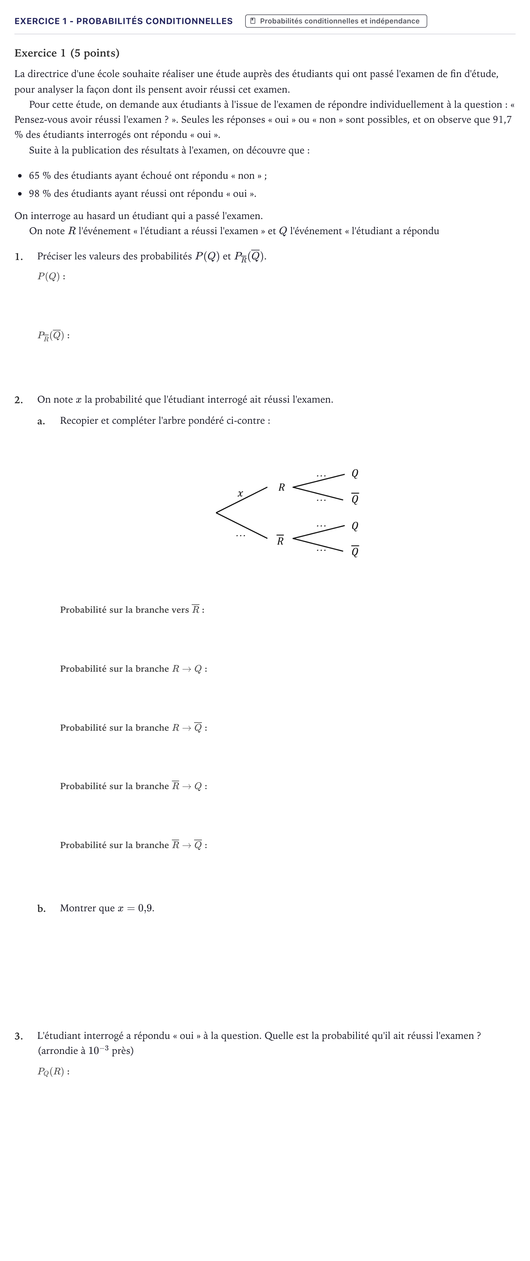 Énoncé: Exercice 1 - Probabilités conditionnelles · Bac Mathématiques Métropole 2024 (sujet 2)