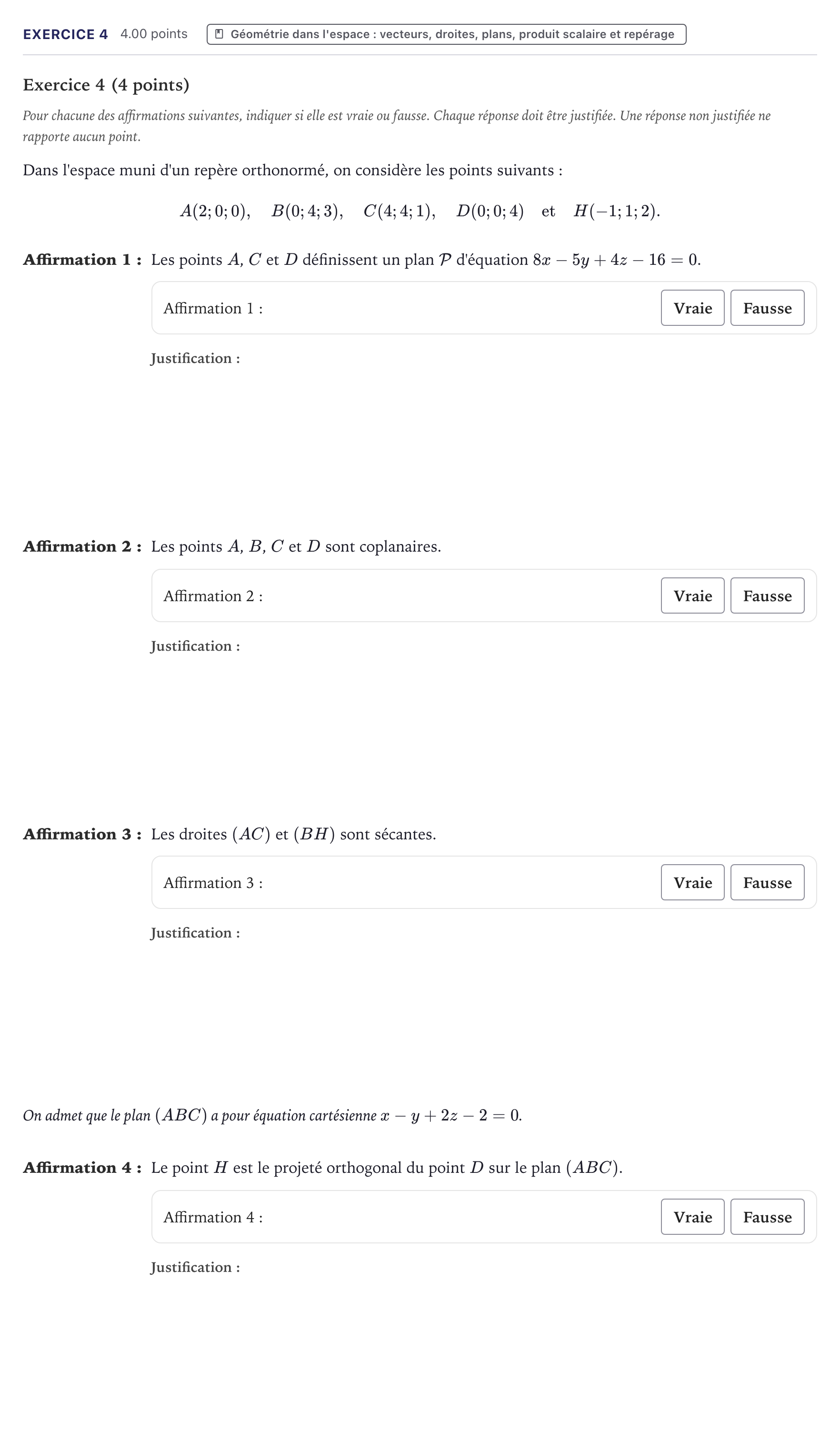 Énoncé: Exercice 4 · Bac Mathématiques Métropole 2024 (sujet 2)