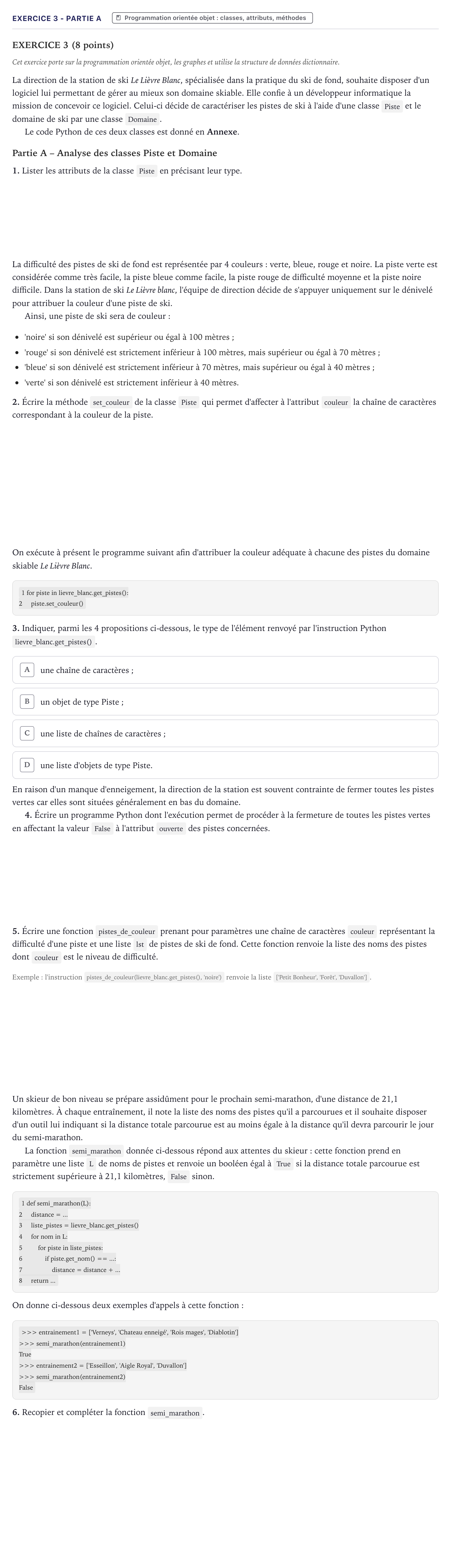 Énoncé: Exercice 3 - Partie A · Bac Numérique et Sciences Informatiques Métropole 2024 (sujet 2)