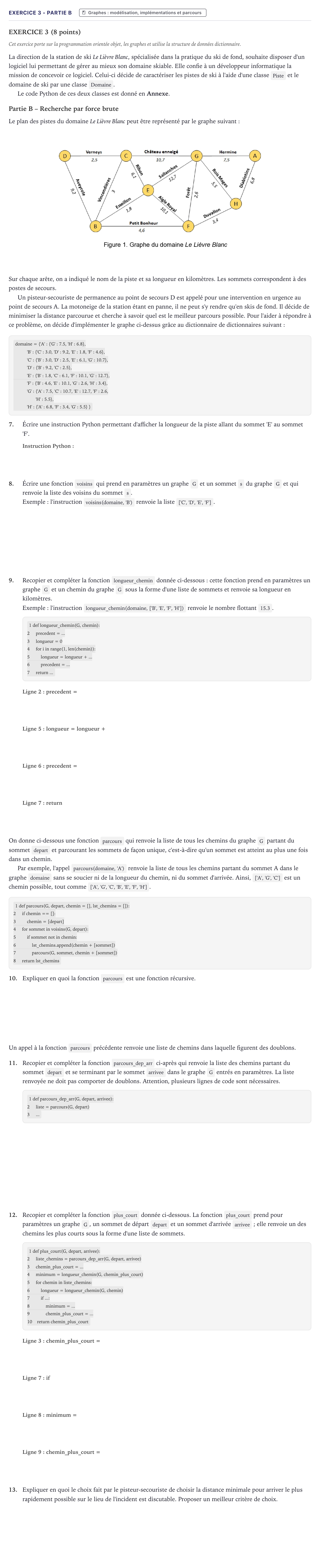 Énoncé: Exercice 3 - Partie B · Bac Numérique et Sciences Informatiques Métropole 2024 (sujet 2)