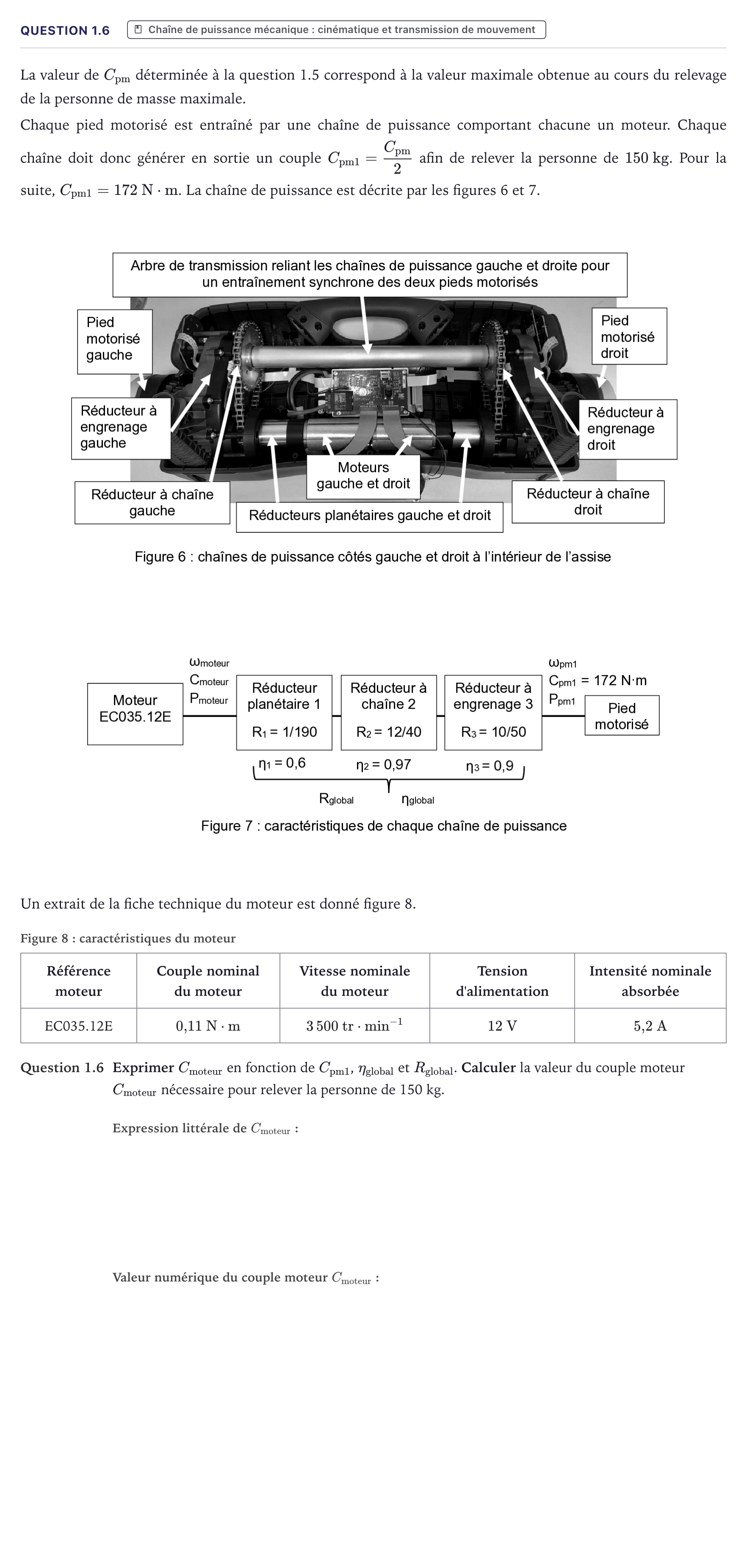 Énoncé: Question 1.6 · Bac Sciences de l'Ingénieur Métropole 2024 (sujet 1)