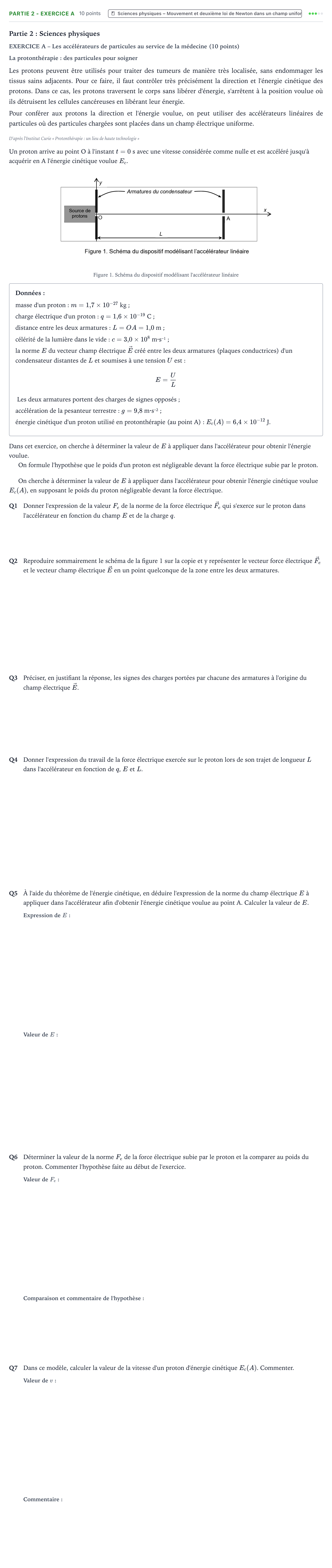 Énoncé: Partie 2 - Exercice A · Bac Sciences de l'Ingénieur Métropole 2024 (sujet 2)