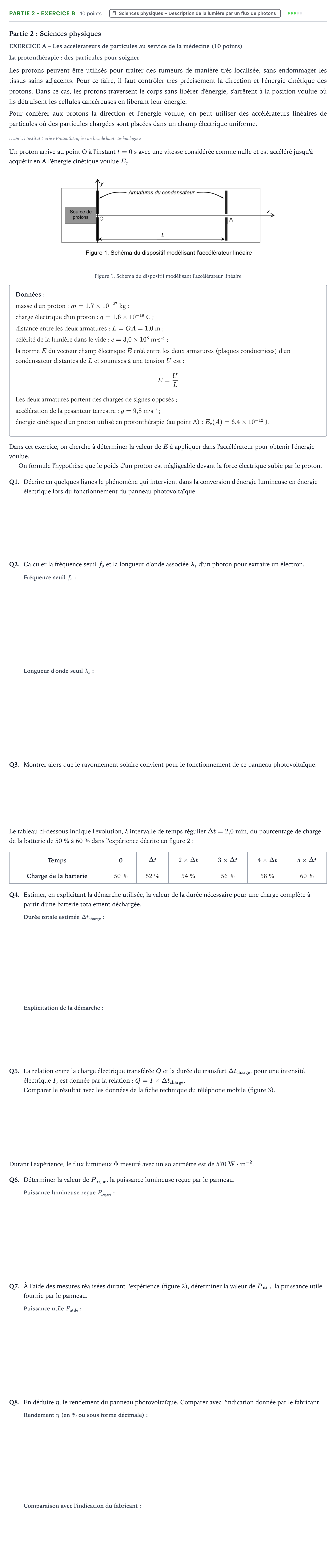 Énoncé: Partie 2 - Exercice B · Bac Sciences de l'Ingénieur Métropole 2024 (sujet 2)