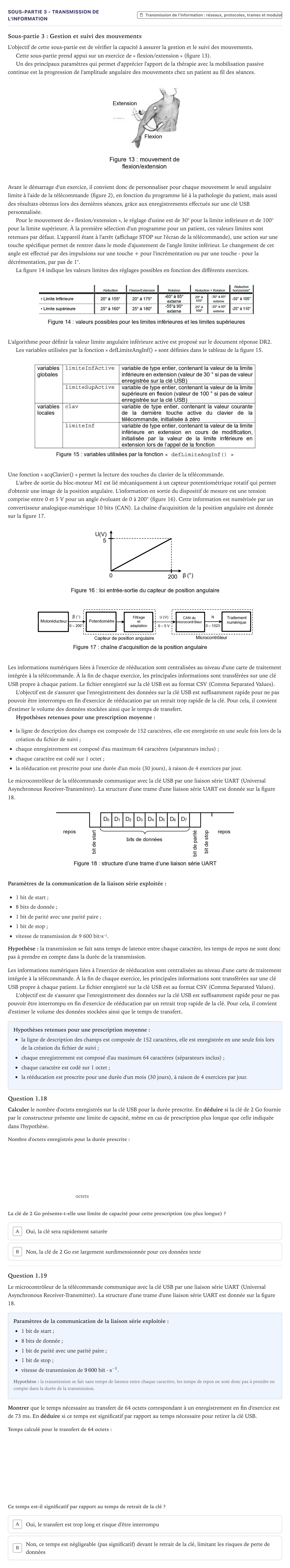 Énoncé: Exercice Sous-partie 3 - Transmission de l'information · Bac Sciences de l'Ingénieur Métropole 2024 (sujet 2)