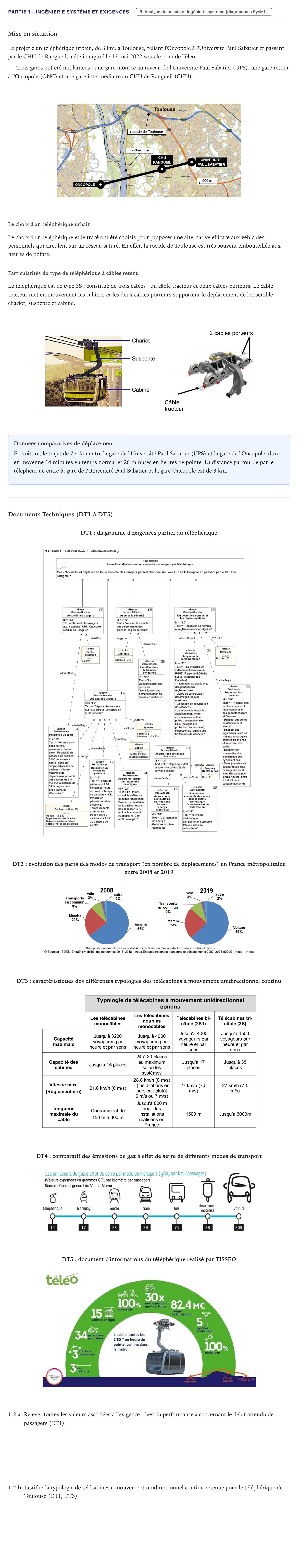 Énoncé: Partie 1 - Ingénierie système et exigences · Bac STI2D Ingénierie, Innovation et Développement Durable Métropole - AC 2024