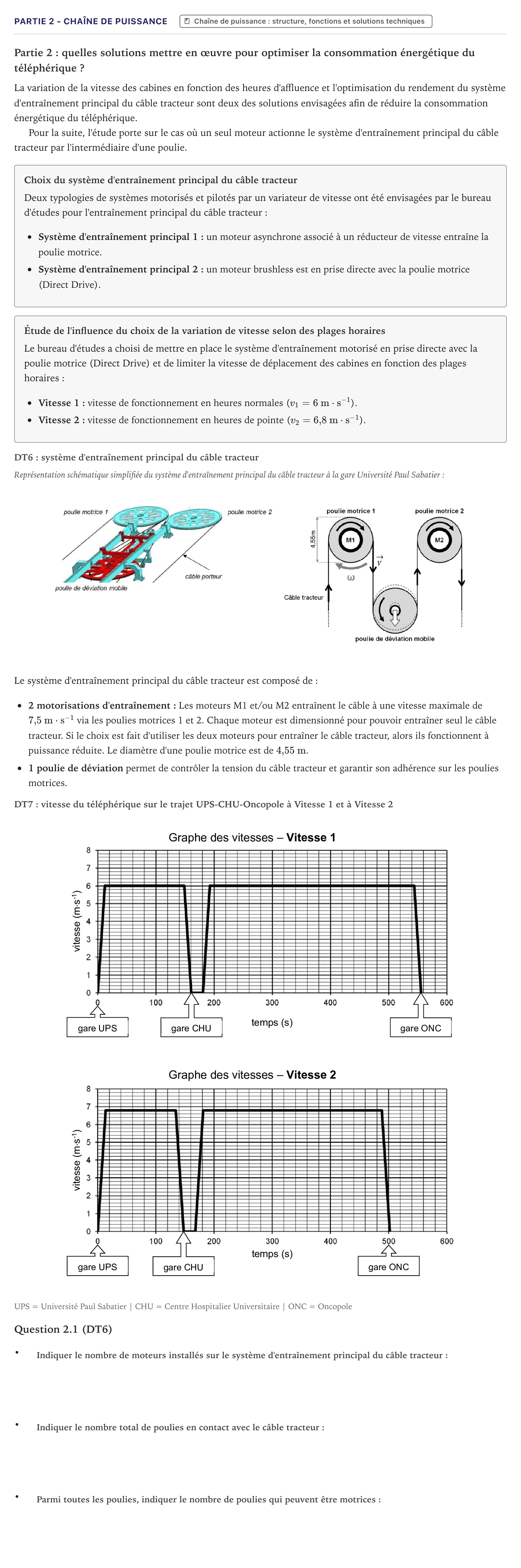 Énoncé: Partie 2 - Chaîne de puissance · Bac STI2D Ingénierie, Innovation et Développement Durable Métropole - AC 2024