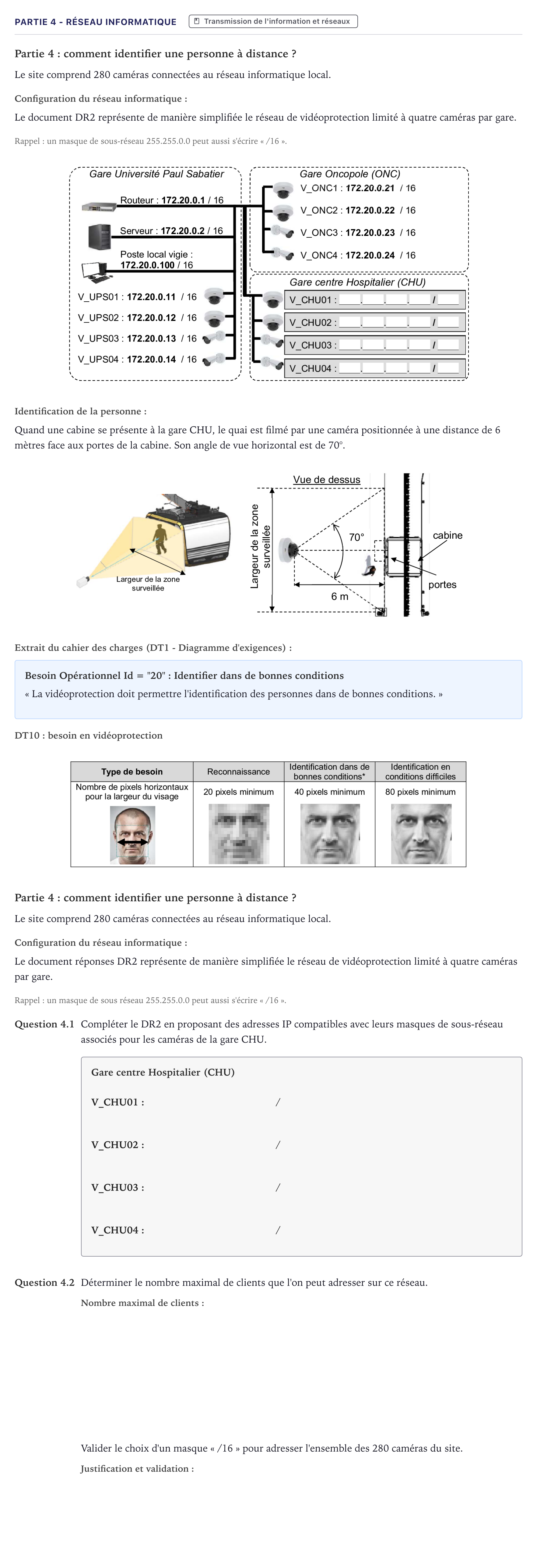 Énoncé: Partie 4 - Réseau informatique · Bac STI2D Ingénierie, Innovation et Développement Durable Métropole - AC 2024