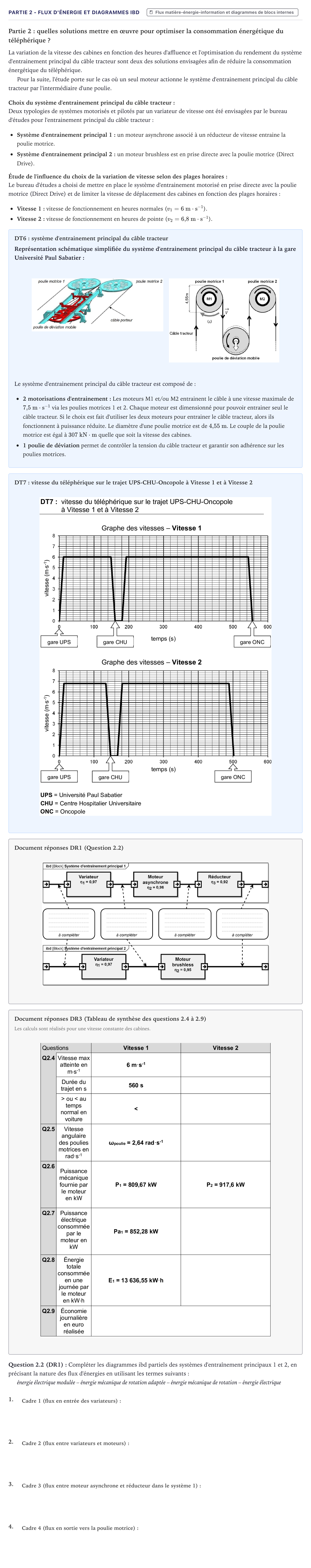 Énoncé: Partie 2 - Flux d'énergie et diagrammes ibd · Bac STI2D Ingénierie, Innovation et Développement Durable Métropole - EE 2024
