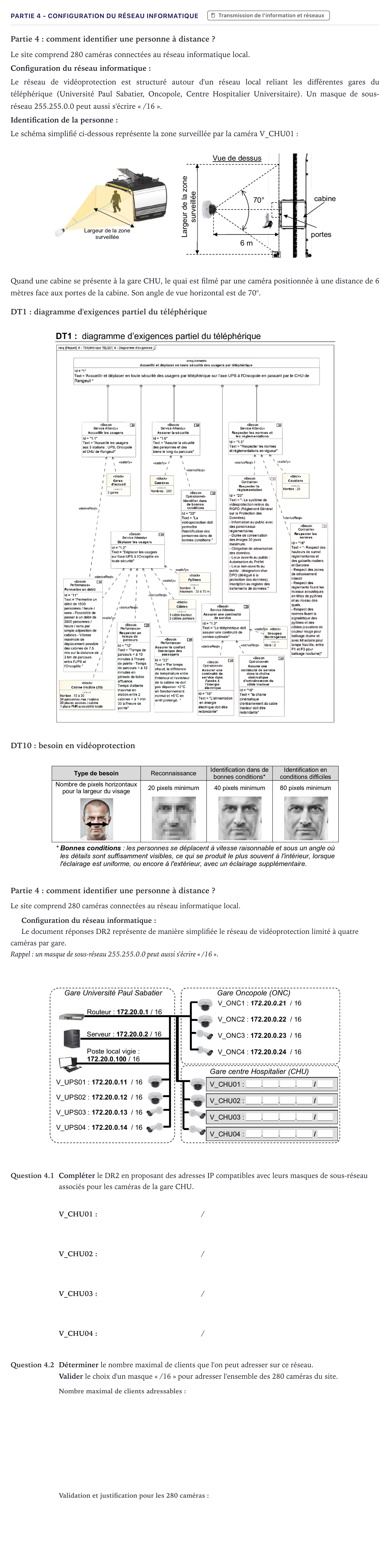 Énoncé: Partie 4 - Configuration du réseau informatique · Bac STI2D Ingénierie, Innovation et Développement Durable Métropole - ITEC 2024