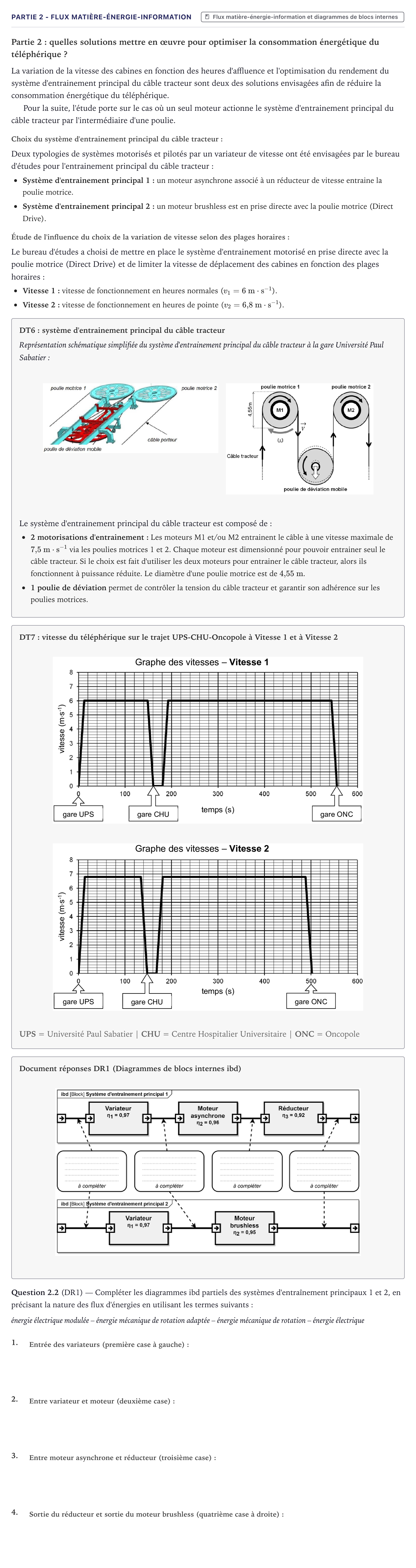 Énoncé: Partie 2 - Flux matière-énergie-information · Bac STI2D Ingénierie, Innovation et Développement Durable Métropole - SIN 2024