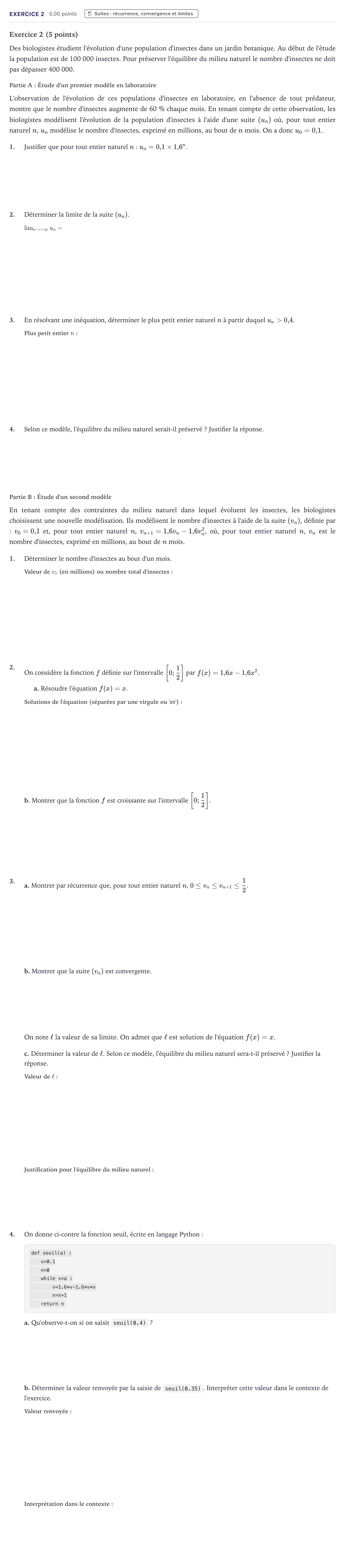 Énoncé: Exercice 2 · Bac Mathématiques Métropole 2023 (sujet 2)