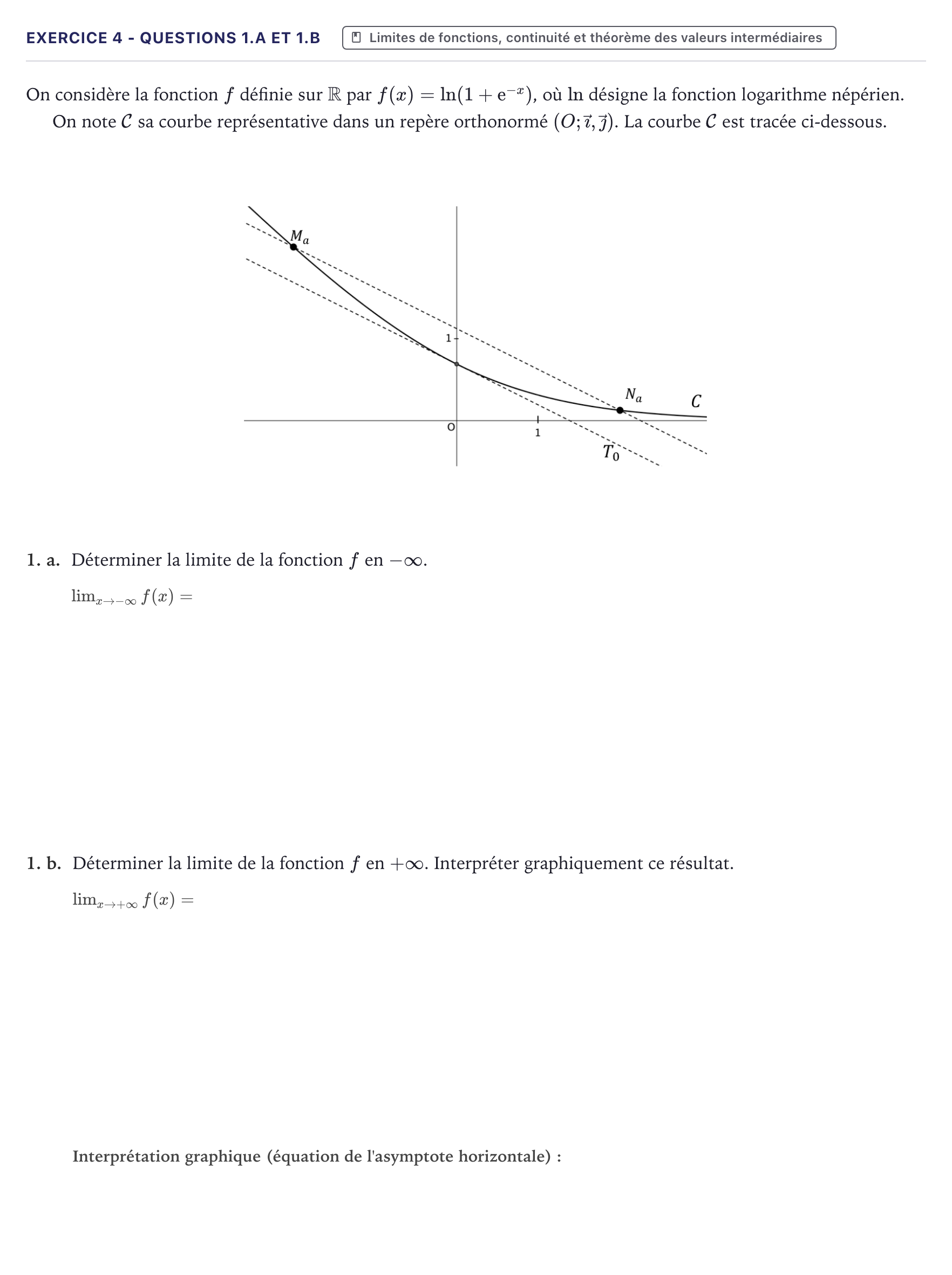Énoncé: Exercice 4 - Questions 1.a et 1.b · Bac Mathématiques Métropole 2023 (sujet 2)