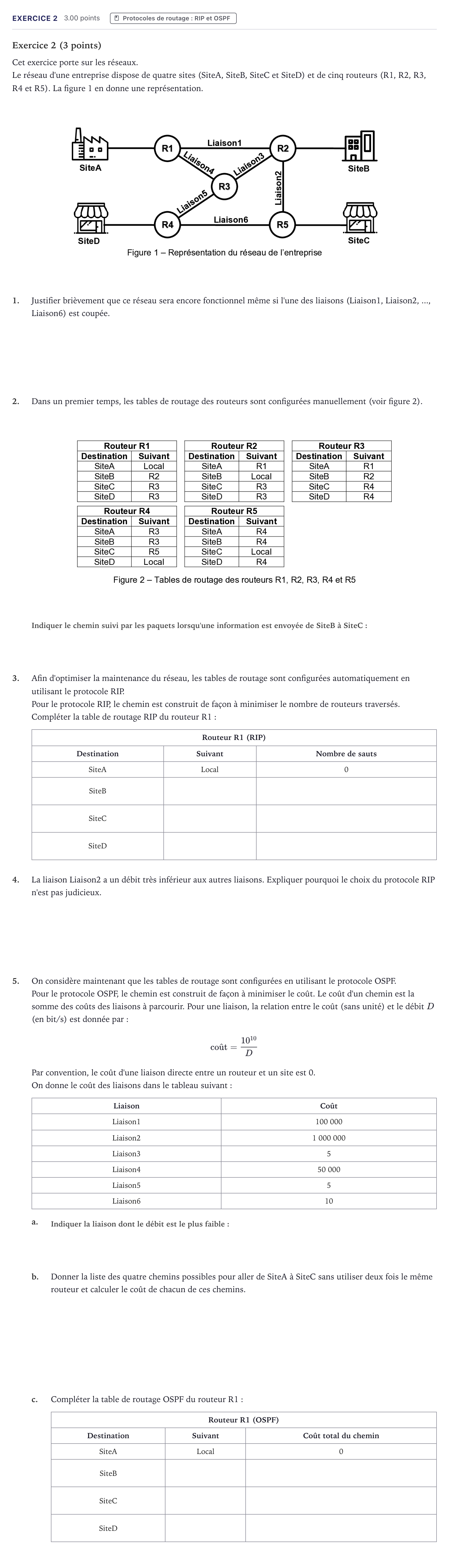 Énoncé: Exercice 2 · Bac Numérique et Sciences Informatiques Métropole 2023 (sujet 1)
