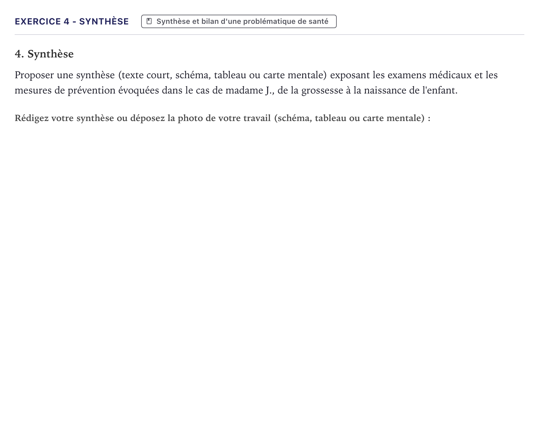 Énoncé: Exercice 4 - Synthèse · Bac ST2S Chimie, Biologie et Physiopathologie Humaines Métropole 2023