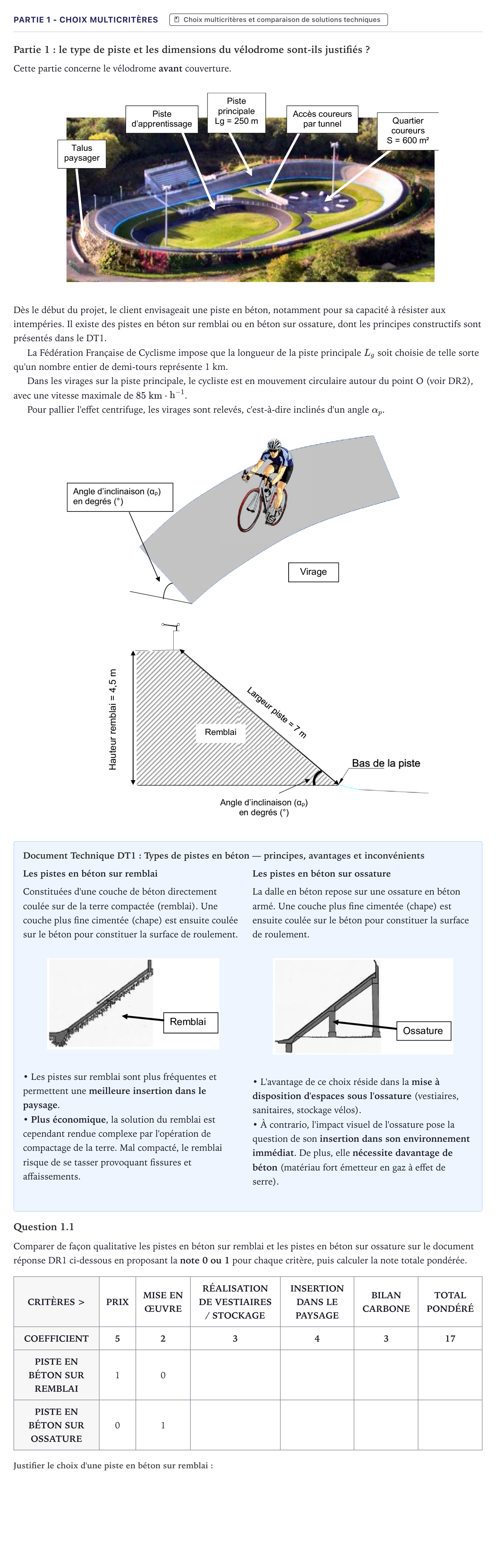 Énoncé: Partie 1 - Choix multicritères · Bac STI2D Ingénierie, Innovation et Développement Durable Métropole - AC 2023