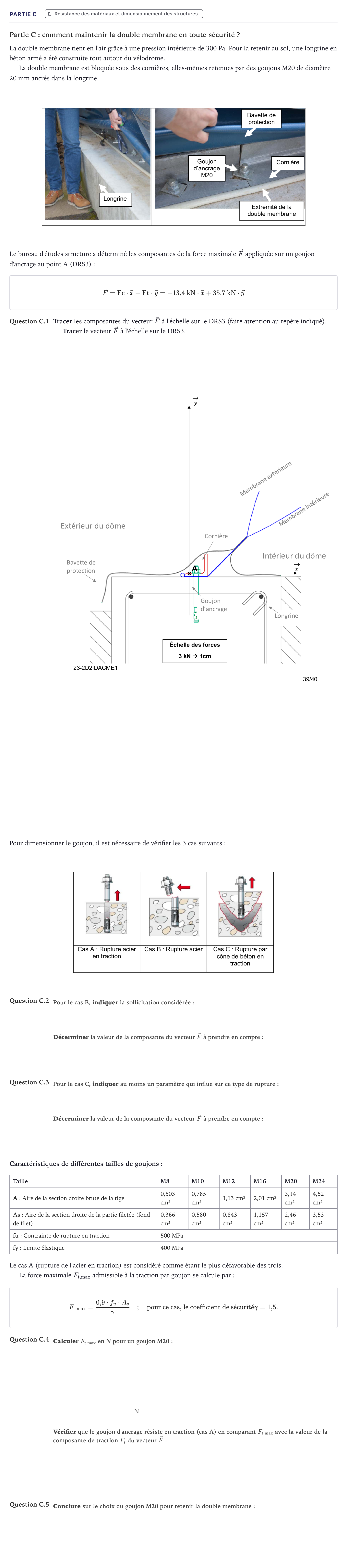 Énoncé: Partie C · Bac STI2D Ingénierie, Innovation et Développement Durable Métropole - AC 2023