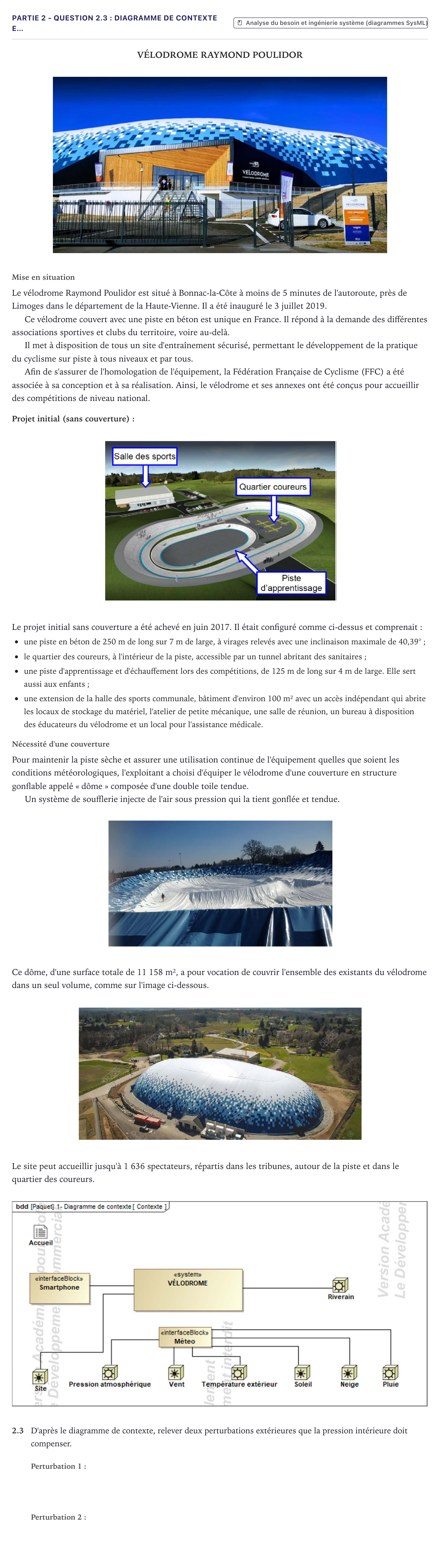 Énoncé: Partie 2 - Question 2.3 : Diagramme de contexte e… · Bac STI2D Ingénierie, Innovation et Développement Durable Métropole - EE 2023