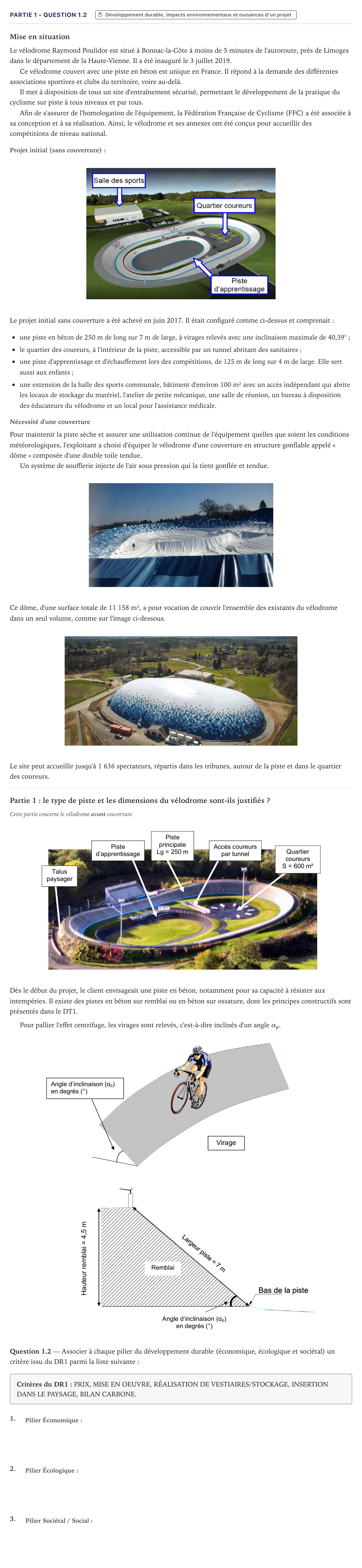 Énoncé: Partie 1 - Question 1.2 · Bac STI2D Ingénierie, Innovation et Développement Durable Métropole - ITEC 2023