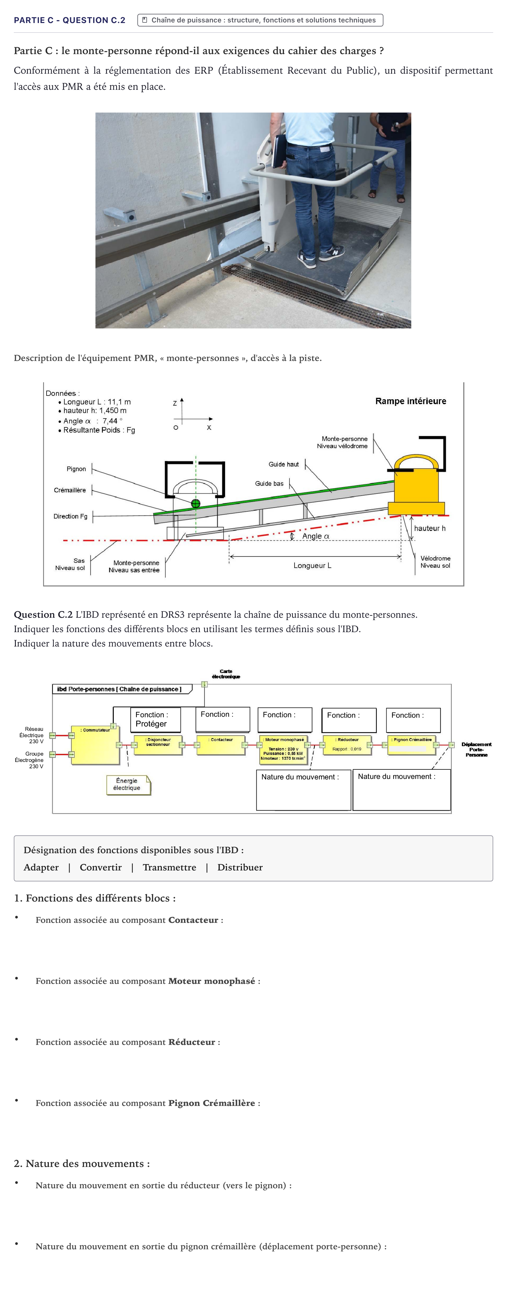 Énoncé: Partie C - Question C.2 · Bac STI2D Ingénierie, Innovation et Développement Durable Métropole - ITEC 2023