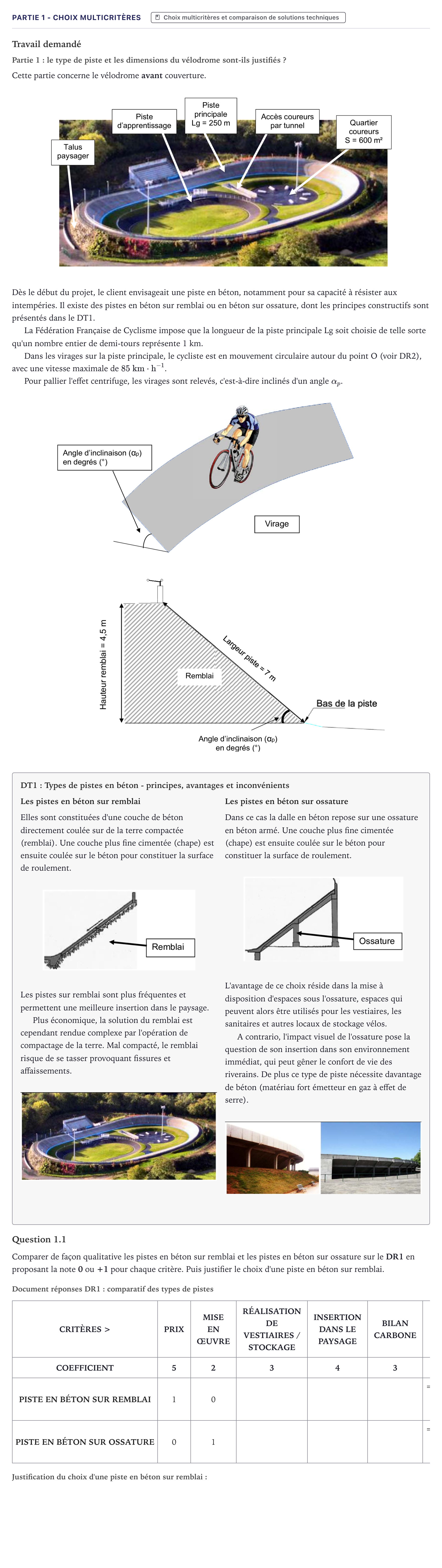 Énoncé: Partie 1 - Choix multicritères · Bac STI2D Ingénierie, Innovation et Développement Durable Métropole - SIN 2023