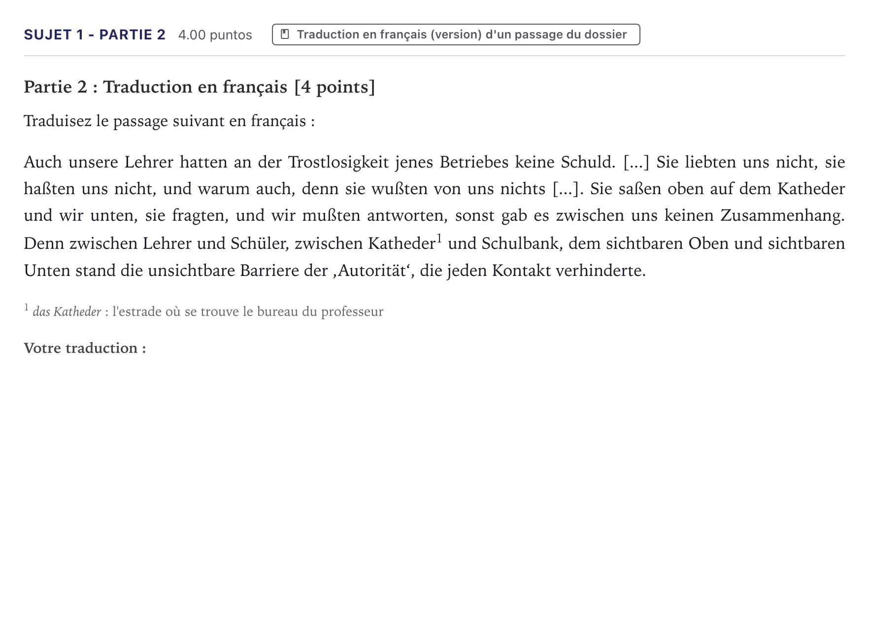 Énoncé: Sujet 1 - Partie 2 · Bac Allemand Métropole 2022
