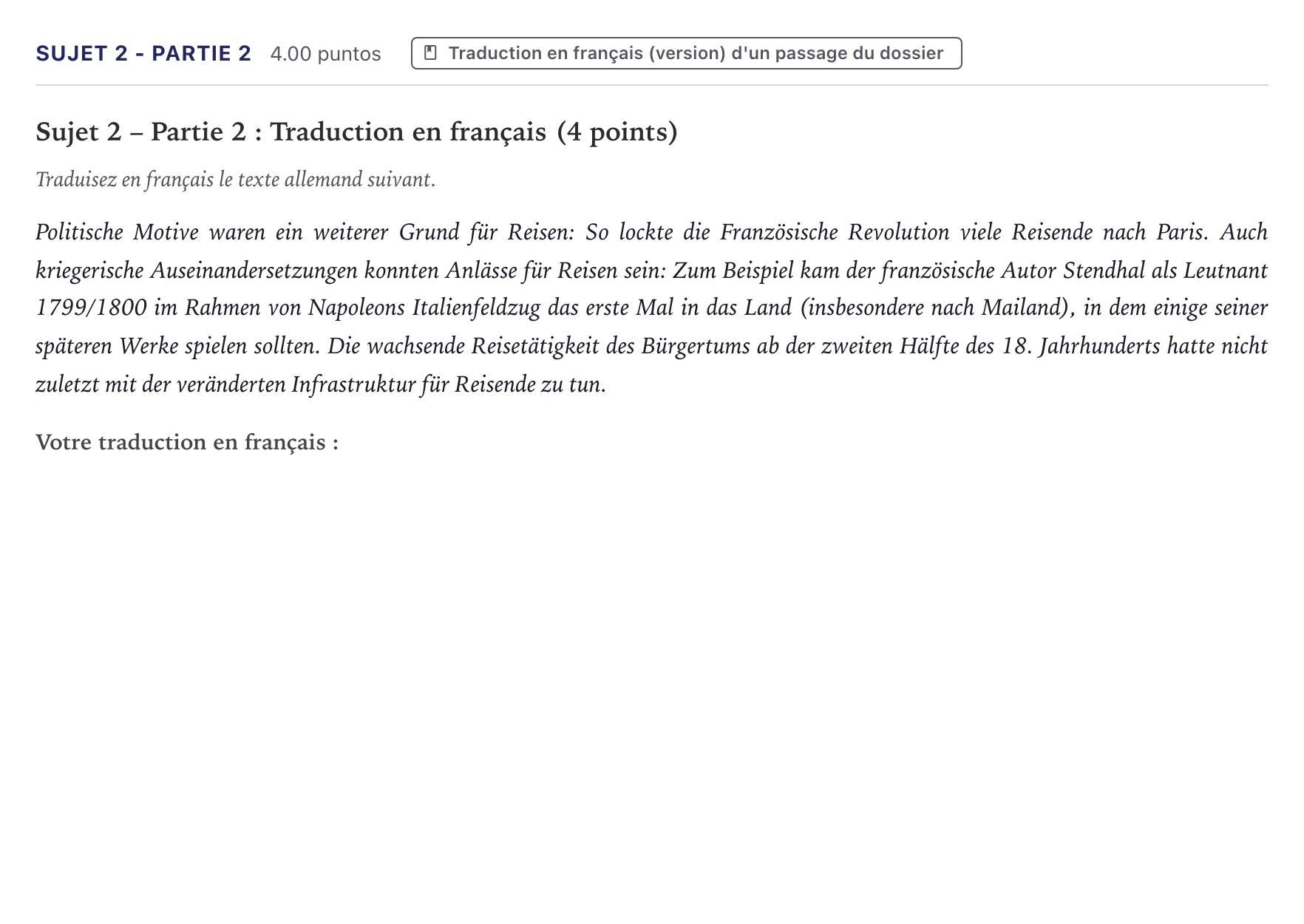 Énoncé: Sujet 2 - Partie 2 · Bac Allemand Métropole 2022