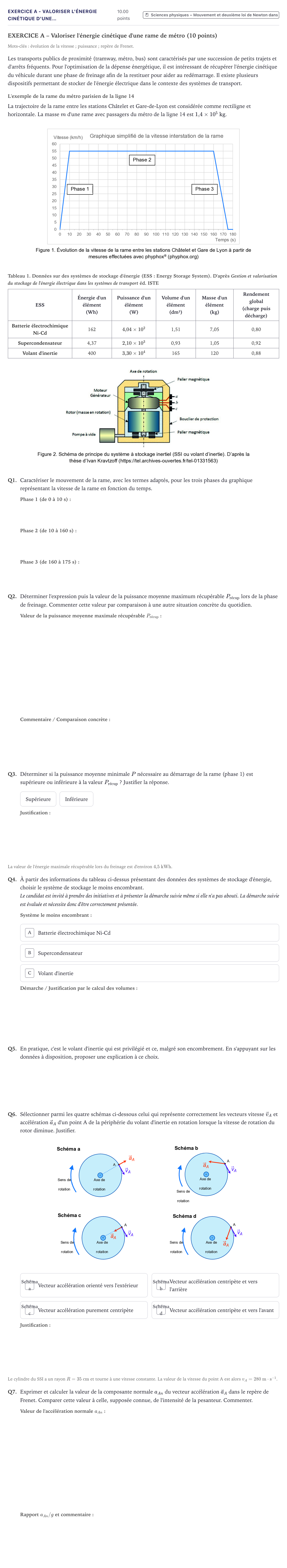 Énoncé: Exercice A - Valoriser l'énergie cinétique d'une… · Bac Sciences de l'Ingénieur Métropole 2022 (sujet 2)