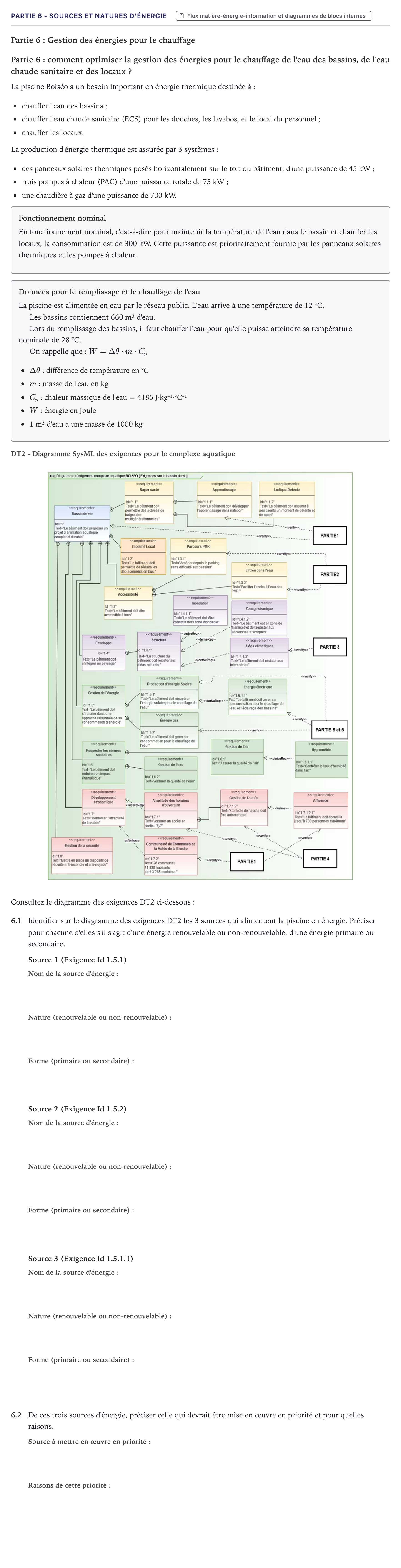 Énoncé: Partie 6 - Sources et natures d'énergie · Bac STI2D Ingénierie, Innovation et Développement Durable Métropole - EE 2022