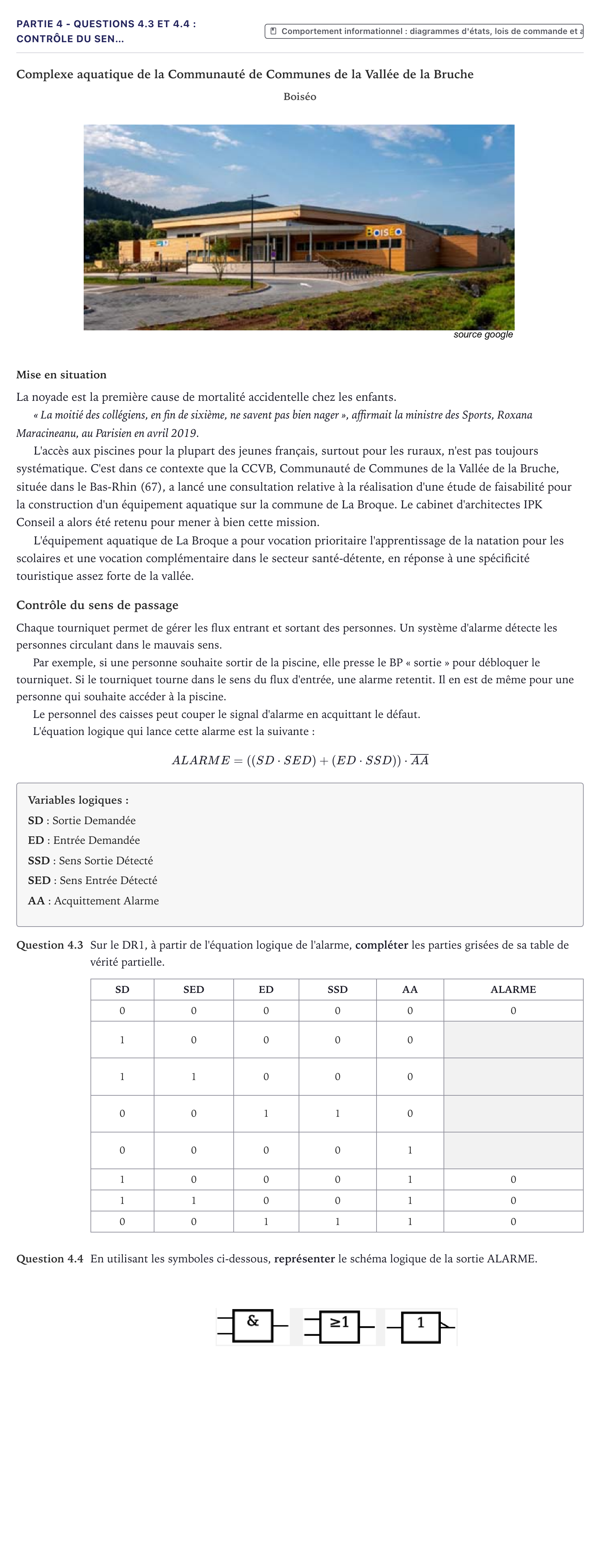 Énoncé: Partie 4 - Questions 4.3 et 4.4 : Contrôle du sen… · Bac STI2D Ingénierie, Innovation et Développement Durable Métropole - ITEC 2022