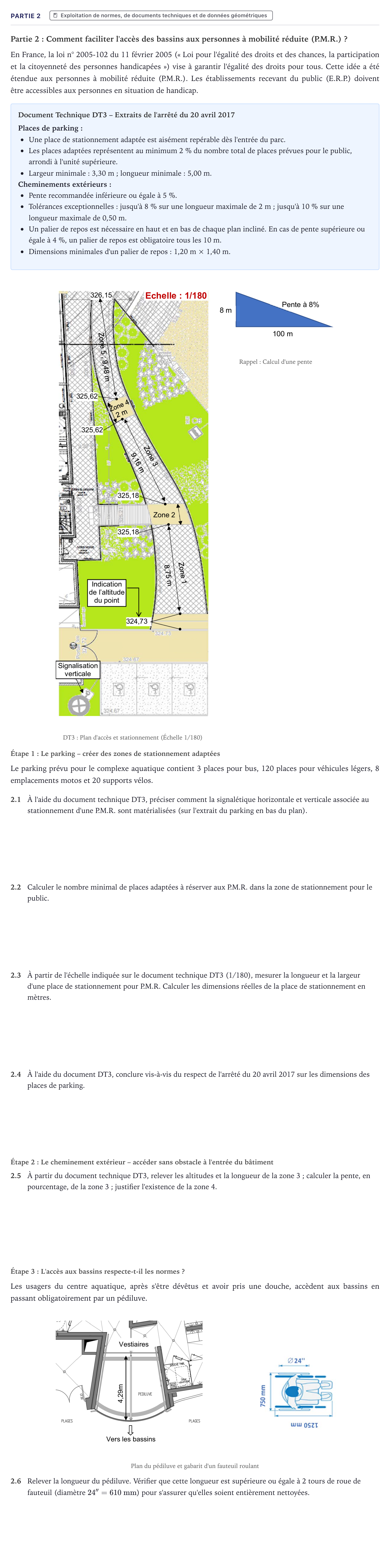 Énoncé: Partie 2 · Bac STI2D Ingénierie, Innovation et Développement Durable Métropole - SIN 2022