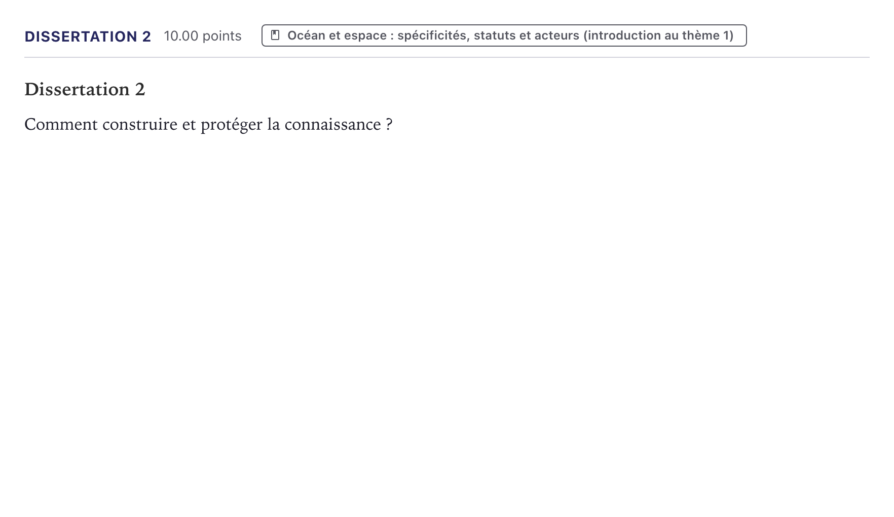 Énoncé: Dissertation 2 · Bac Histoire-Géographie, Géopolitique et Sciences Politiques Métropole 2021 (sujet 2)