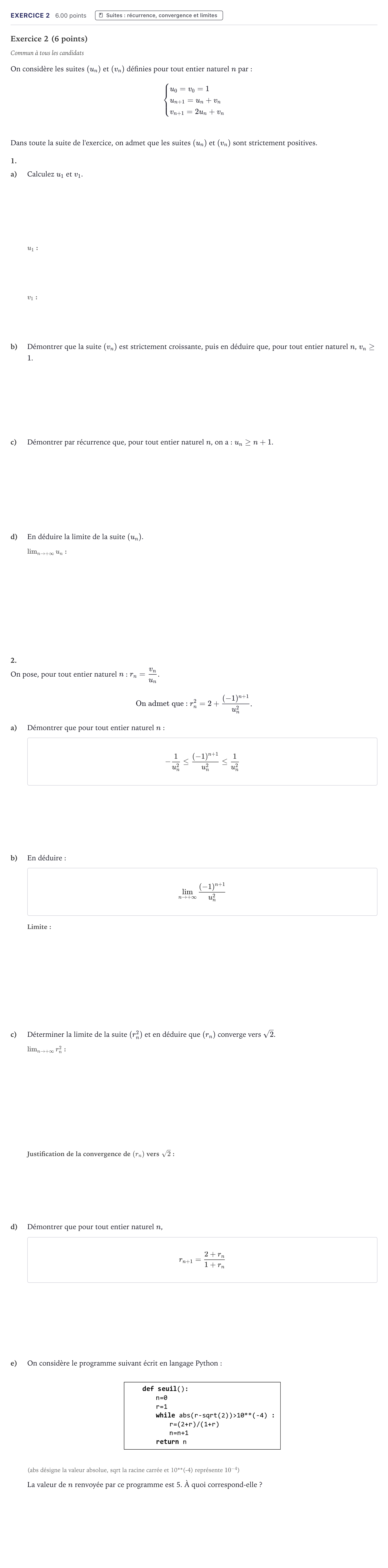 Énoncé: Exercice 2 · Bac Mathématiques Métropole 2021 (sujet 2)