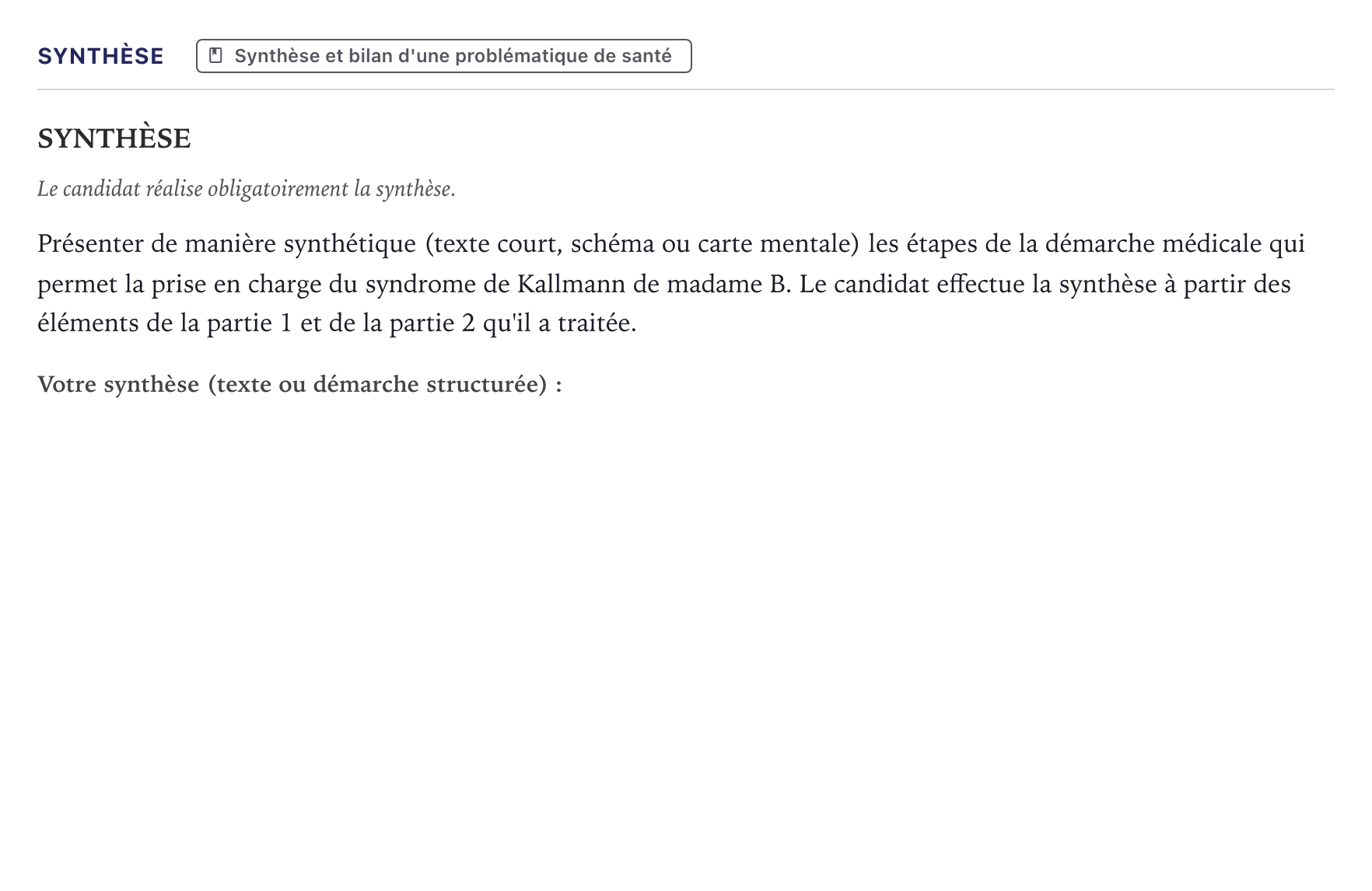 Énoncé: Exercice Synthèse · Bac ST2S Chimie, Biologie et Physiopathologie Humaines Métropole 2021