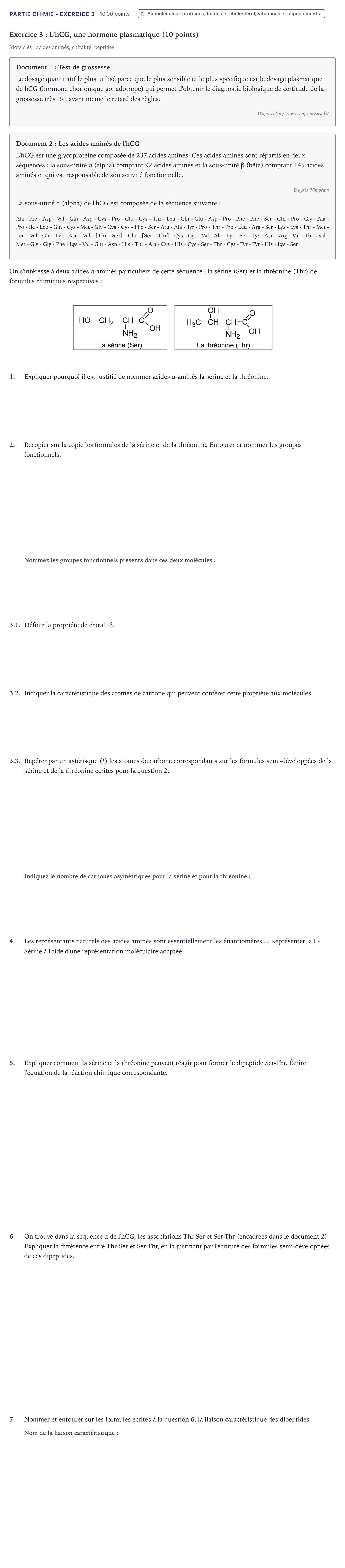 Énoncé: Partie Chimie - Exercice 3 · Bac ST2S Chimie, Biologie et Physiopathologie Humaines Métropole 2021