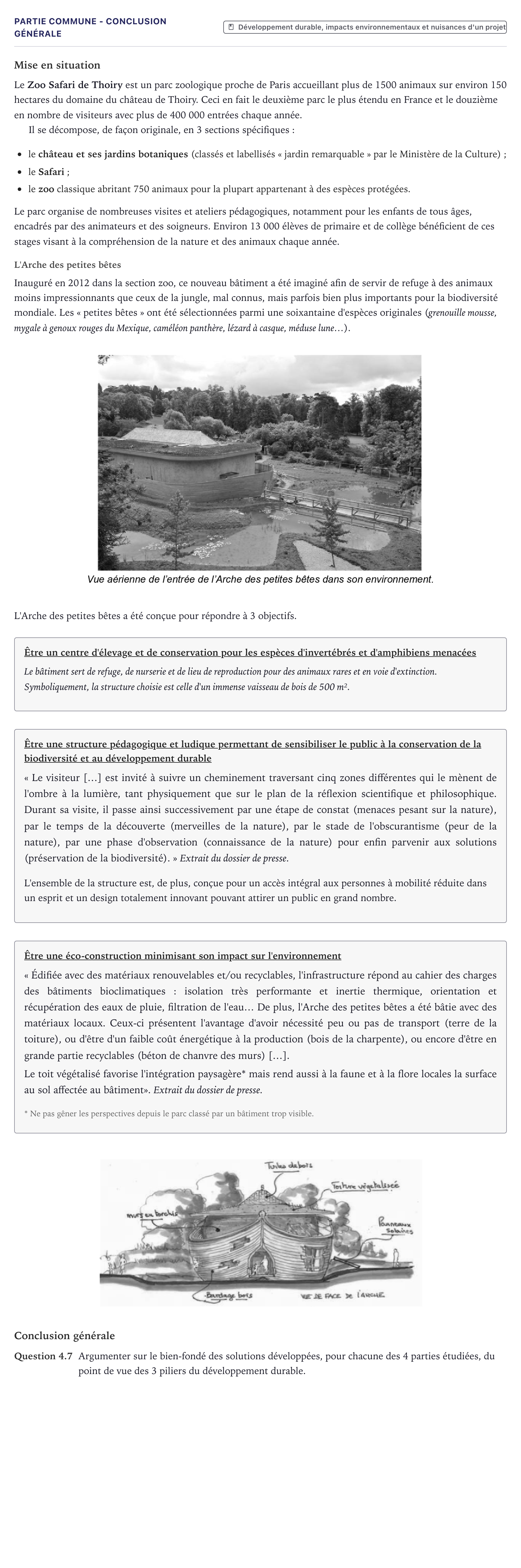 Énoncé: Partie commune - Conclusion générale · Bac STI2D Ingénierie, Innovation et Développement Durable Métropole - AC 2021