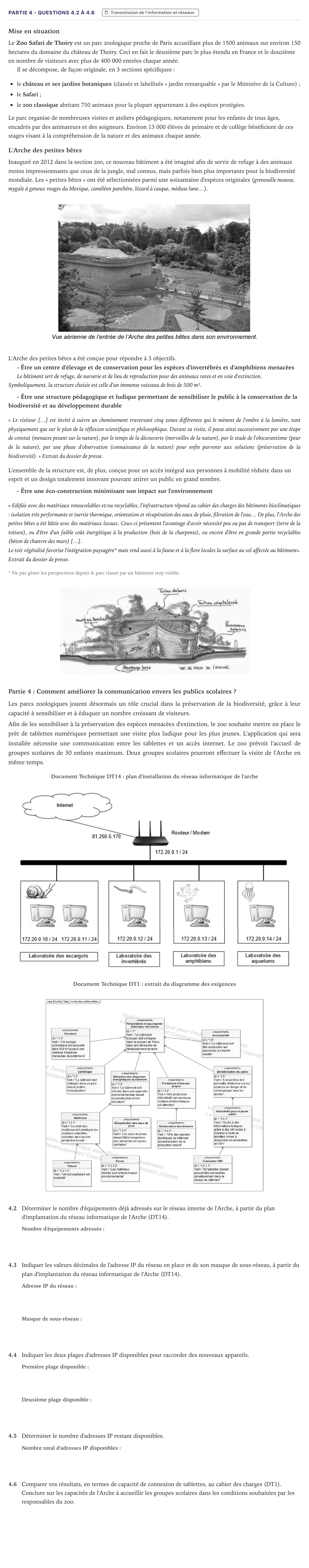 Énoncé: Partie 4 - Questions 4.2 à 4.6 · Bac STI2D Ingénierie, Innovation et Développement Durable Métropole - EE 2021