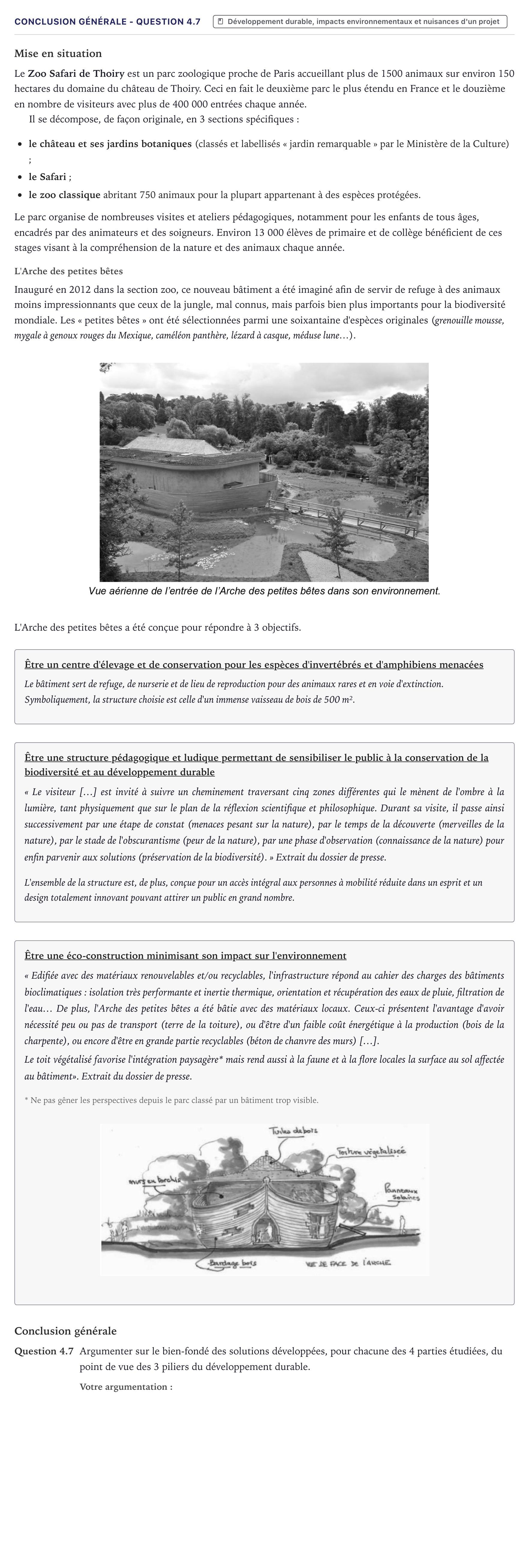 Énoncé: Exercice Conclusion générale - Question 4.7 · Bac STI2D Ingénierie, Innovation et Développement Durable Métropole - ITEC 2021