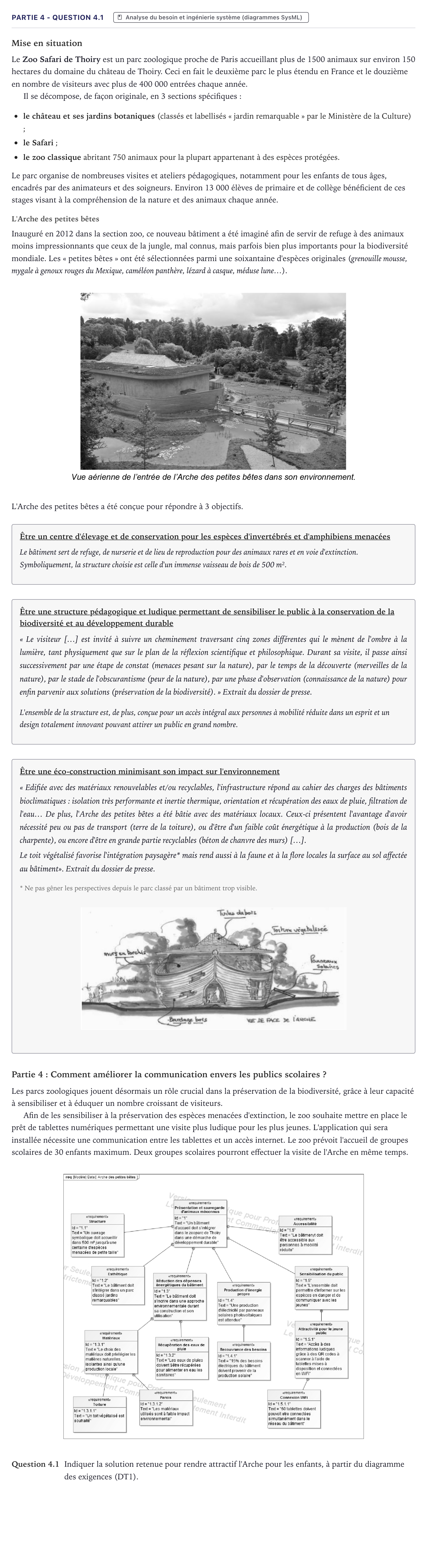 Énoncé: Partie 4 - Question 4.1 · Bac STI2D Ingénierie, Innovation et Développement Durable Métropole - ITEC 2021