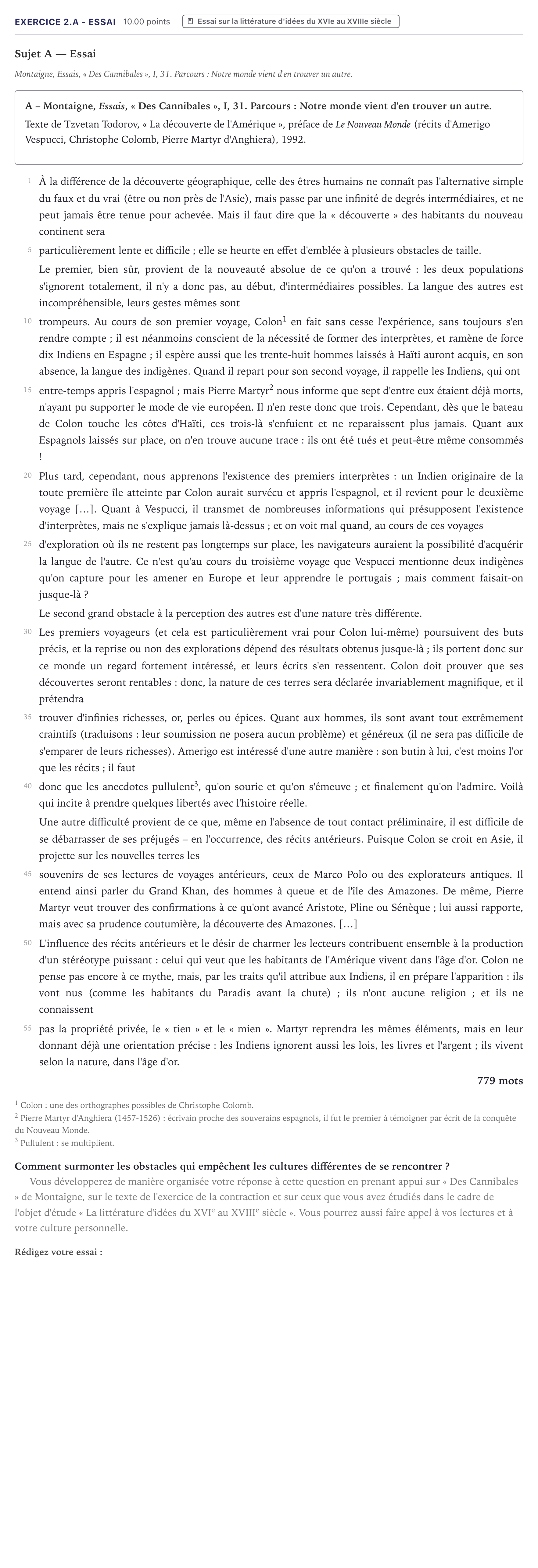 Énoncé: Exercice 2.A - Essai · Bac STMG Français Métropole 2021 (sujet 1)
