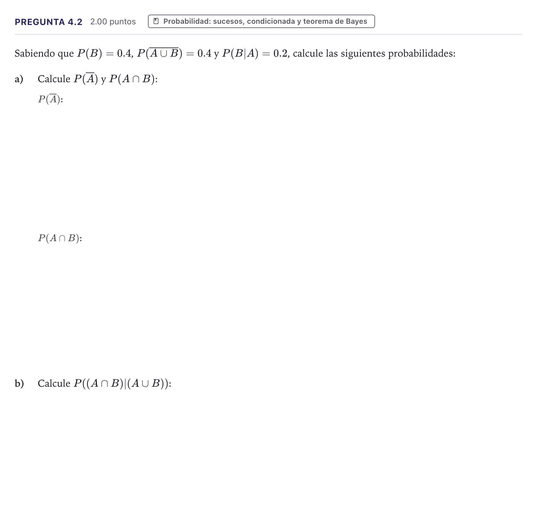 Enunciado: Pregunta 4.2 · Matemáticas II PAU Madrid Ordinaria 2026