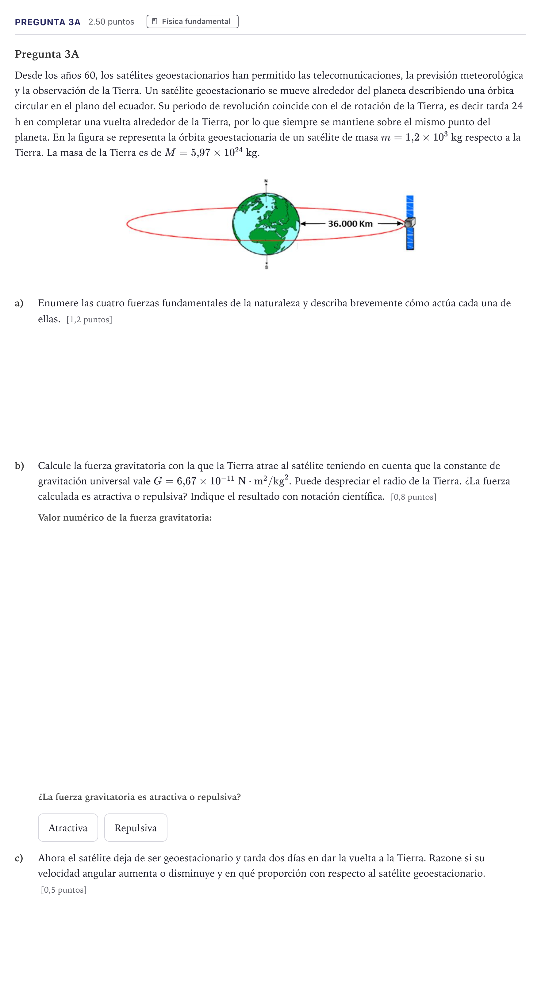 Enunciado: Pregunta 3A · Ciencias Generales PAU Madrid Ordinaria 2026
