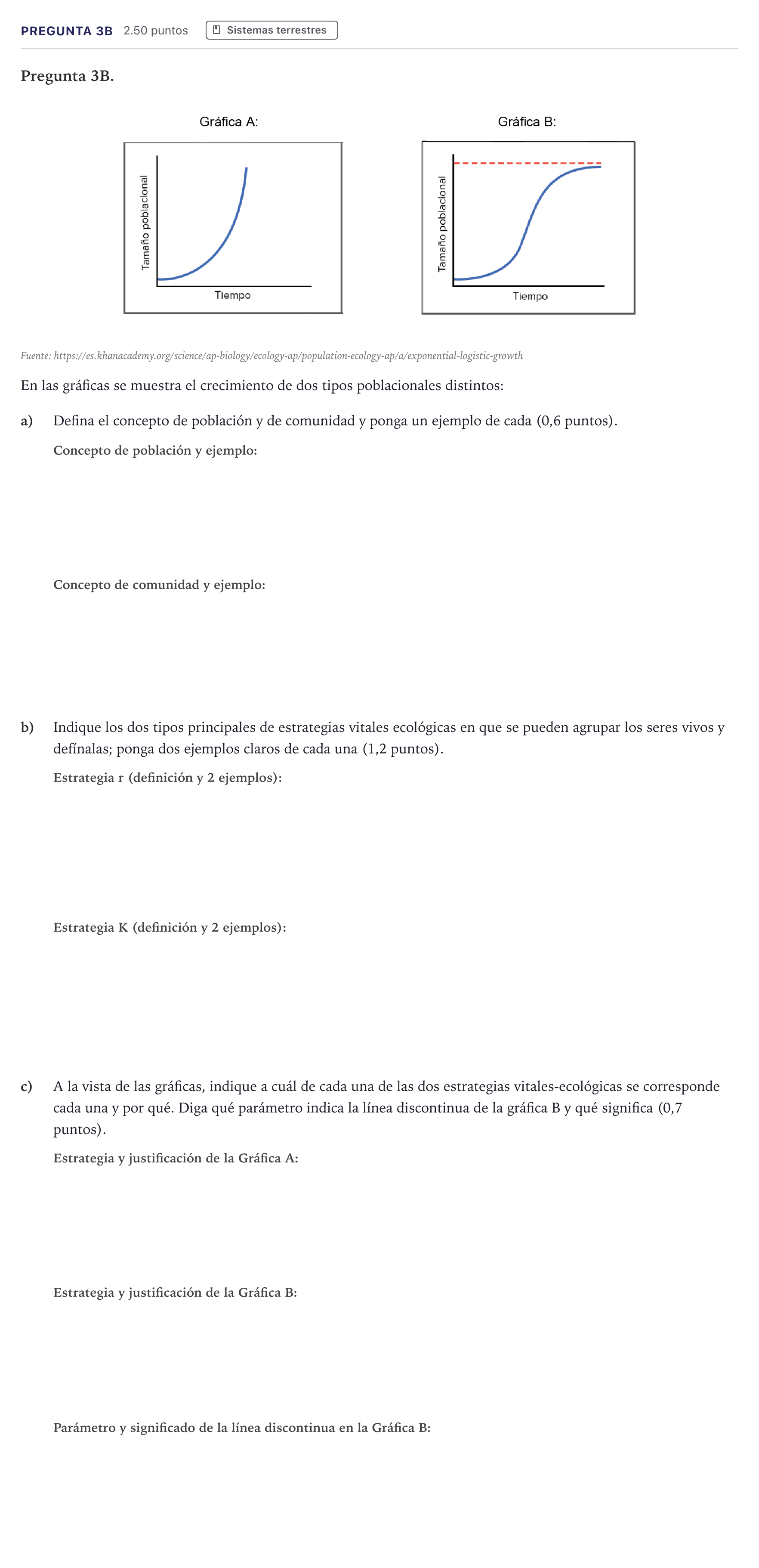 Enunciado: Pregunta 3B · Ciencias Generales PAU Madrid Ordinaria Coincidencias 2026