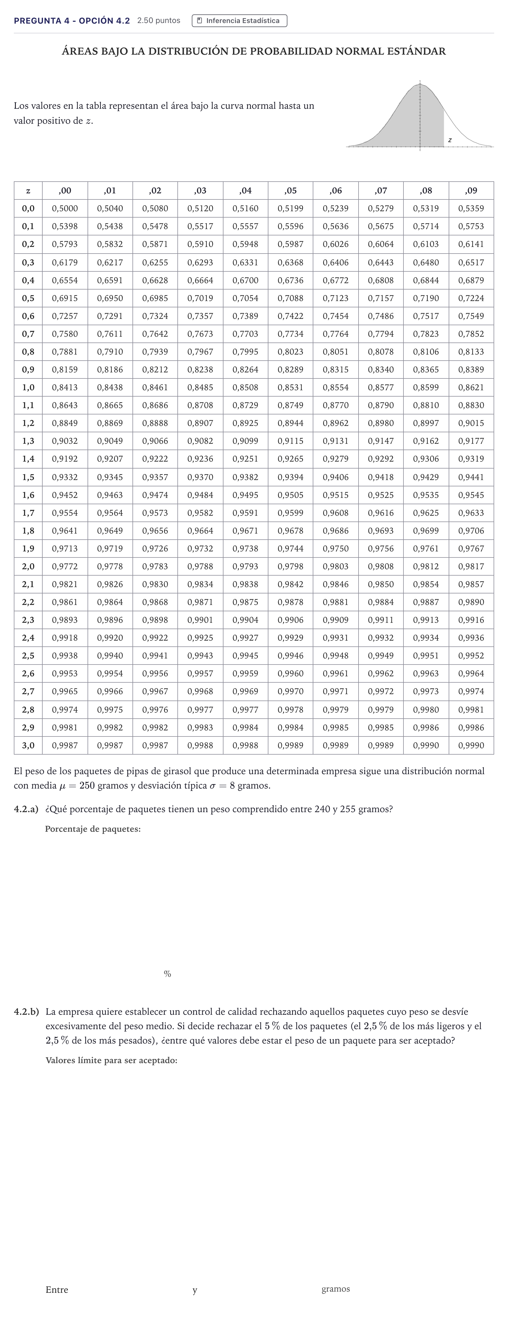Enunciado: Pregunta 4 - Opción 4.2 · Matemáticas aplicadas a las Ciencias Sociales II PAU Madrid Ordinaria Coincidencias 2026