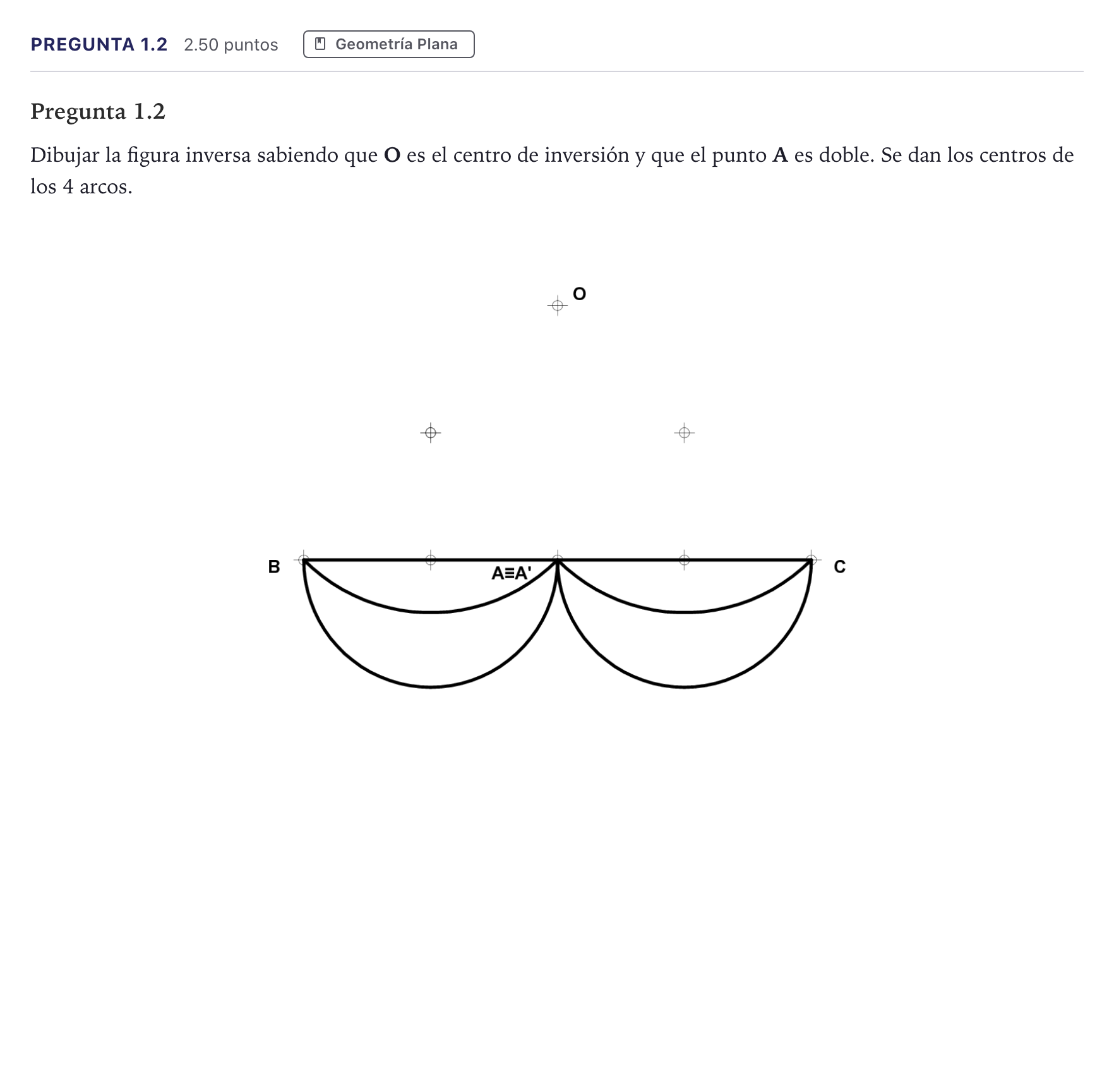 Enunciado: Pregunta 1.2 · Dibujo técnico II PAU Madrid Ordinaria Coincidencias 2026