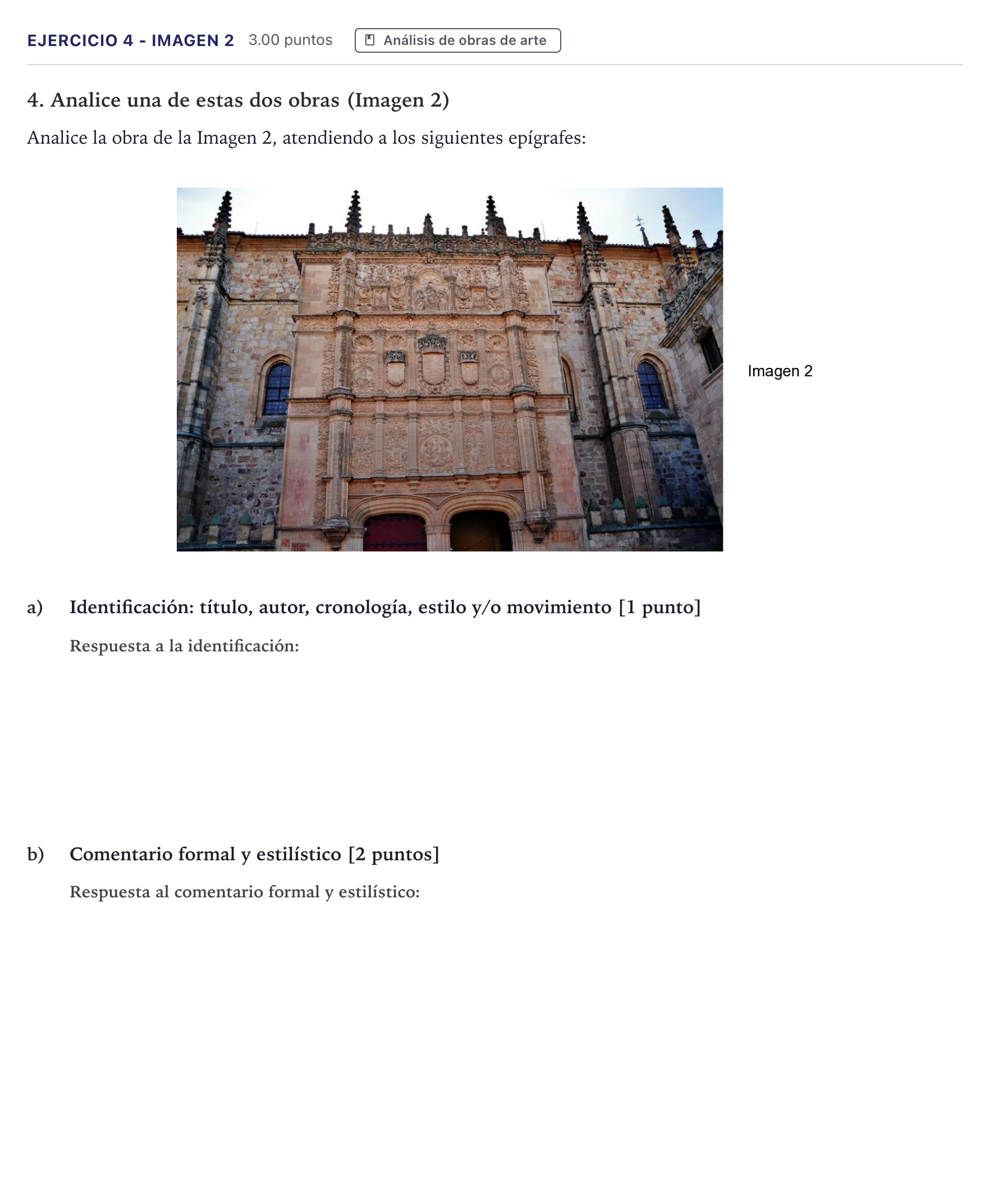 Enunciado: Ejercicio 4 - Imagen 2 · Historia del Arte PAU Madrid Ordinaria 2026