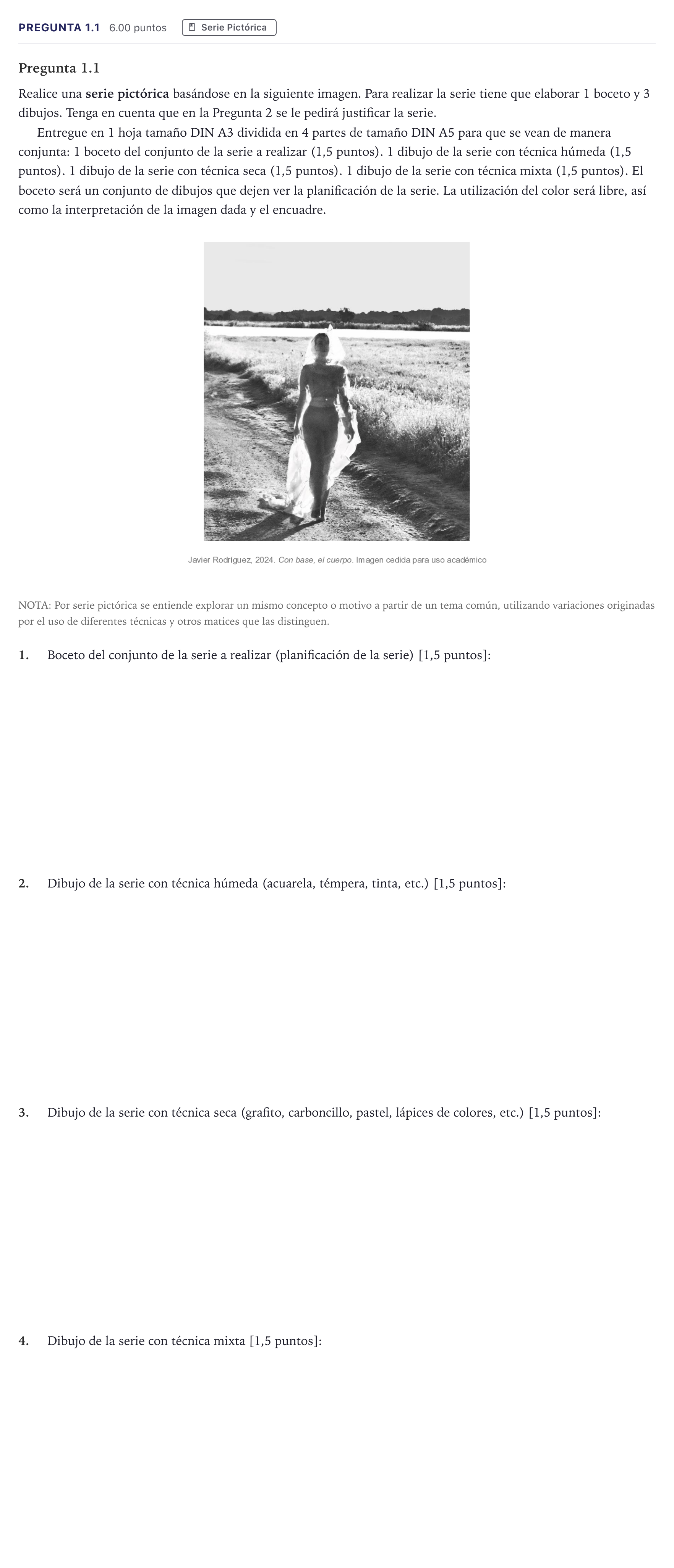 Enunciado: Pregunta 1.1 · Técnicas de Expresión Gráfico-Plástica PAU Madrid Ordinaria 2026