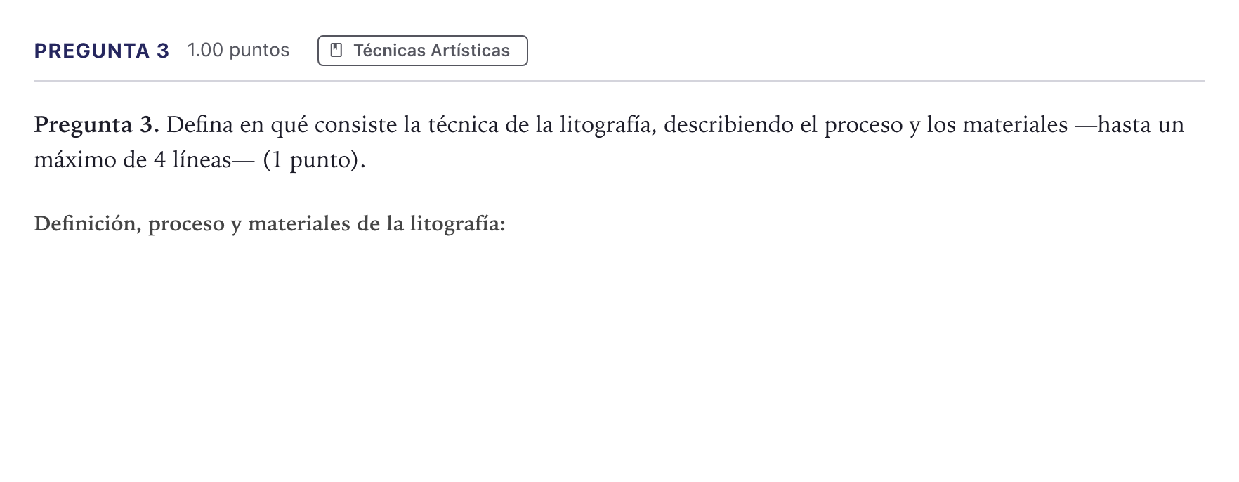 Enunciado: Pregunta 3 · Técnicas de Expresión Gráfico-Plástica PAU Madrid Ordinaria 2026