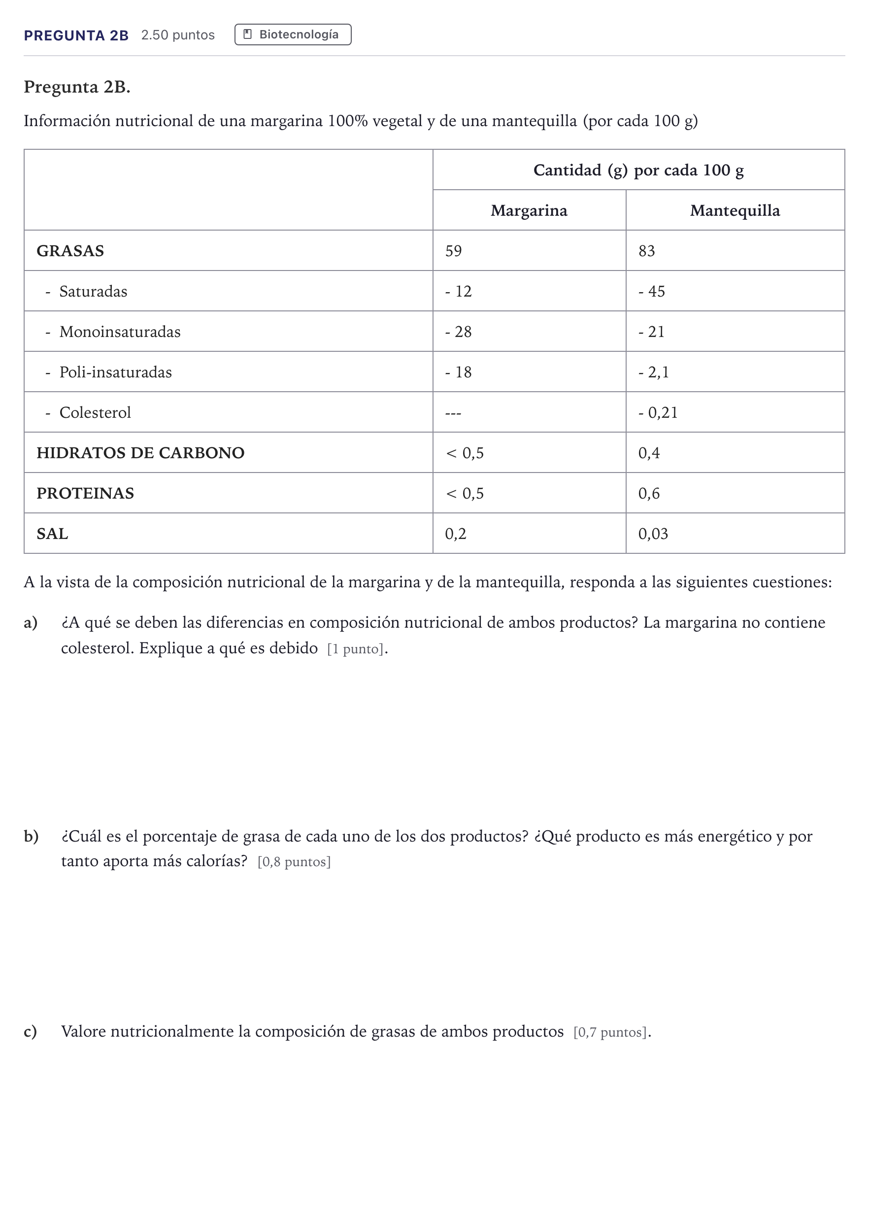 Enunciado: Pregunta 2B · Ciencias Generales PAU Madrid Extraordinaria 2026