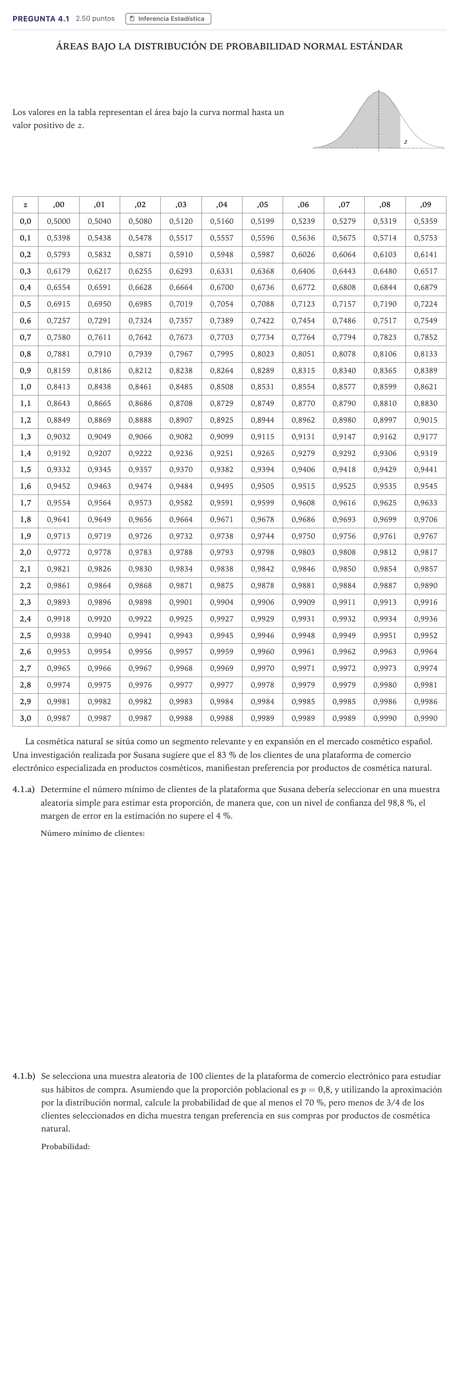 Enunciado: Pregunta 4.1 · Matemáticas aplicadas a las Ciencias Sociales II PAU Madrid Extraordinaria Coincidencias 2026