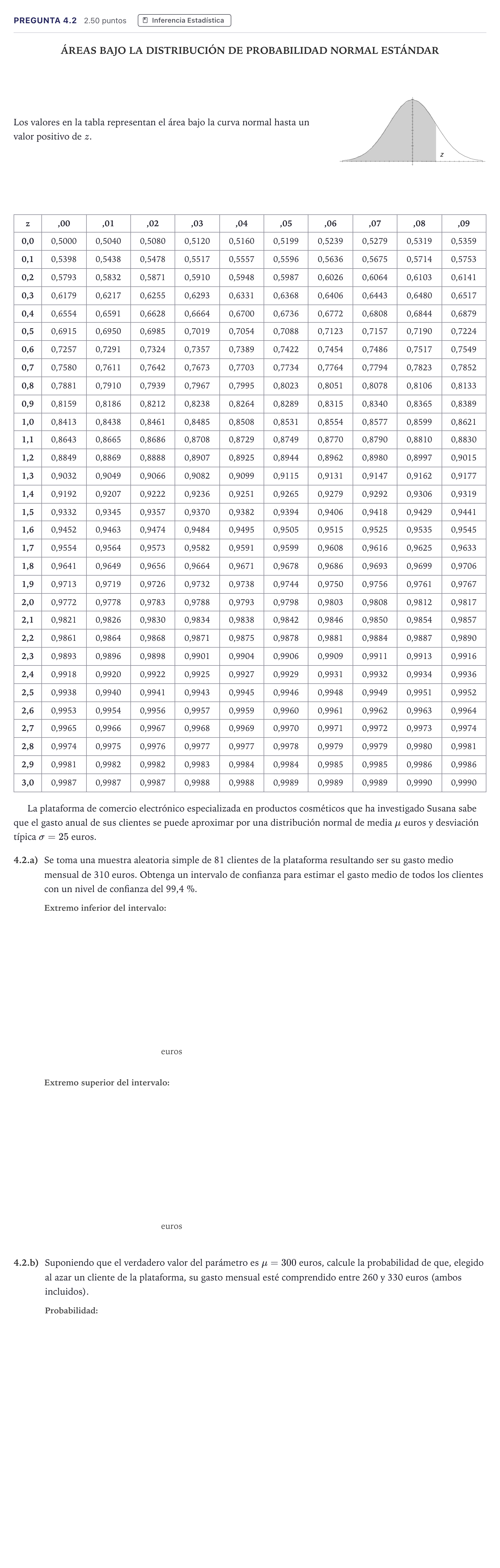 Enunciado: Pregunta 4.2 · Matemáticas aplicadas a las Ciencias Sociales II PAU Madrid Extraordinaria Coincidencias 2026